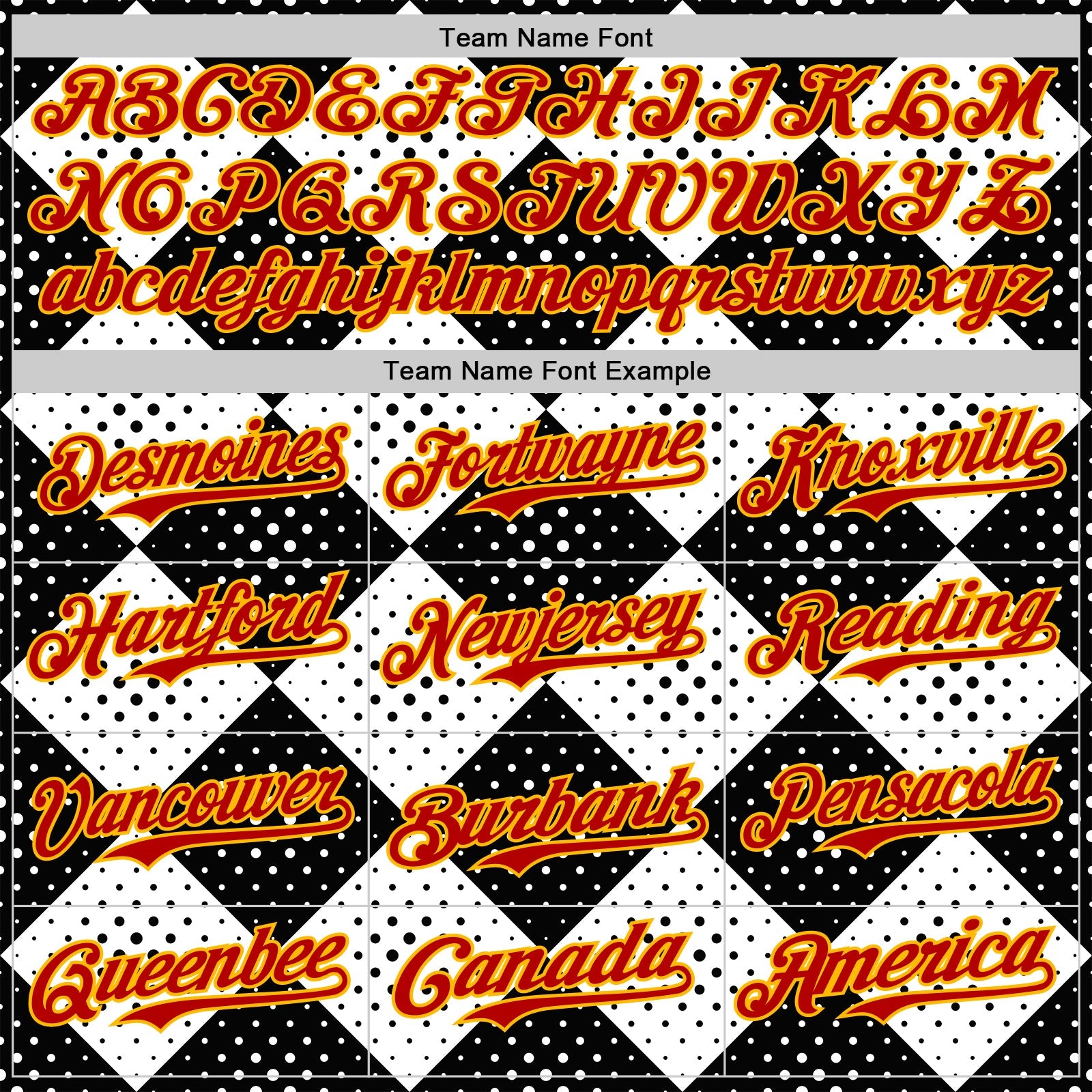 Custom Black Red White-Gold Geometric Diamond Grid Rhombus Polka Dots Authentic Baseball Jersey view 4