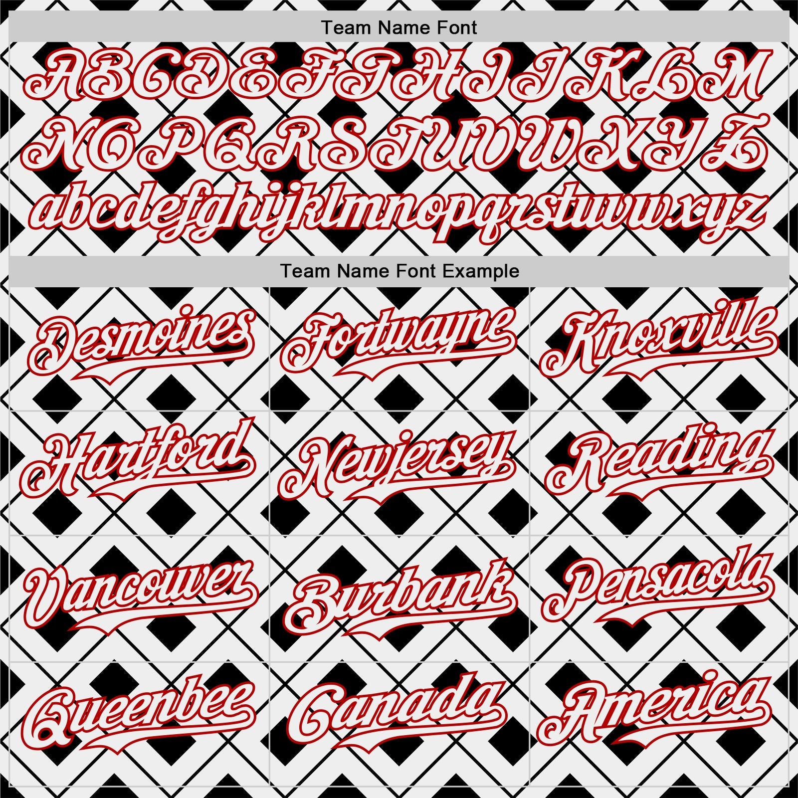Custom White Black-Red Geometric Diamond Grid Rhombus Authentic Baseball Jersey view 4