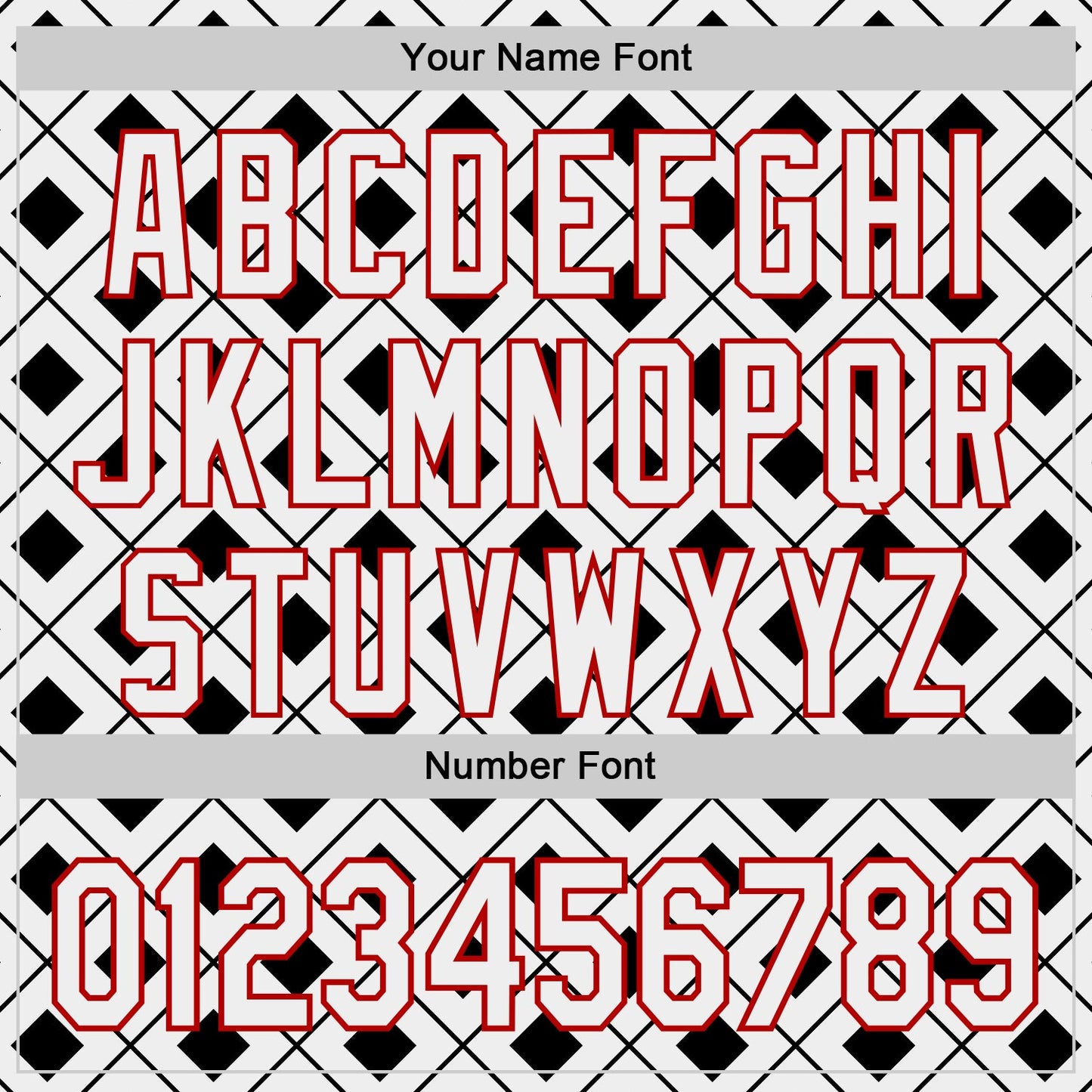 Custom White Black-Red Geometric Diamond Grid Rhombus Authentic Baseball Jersey view 5