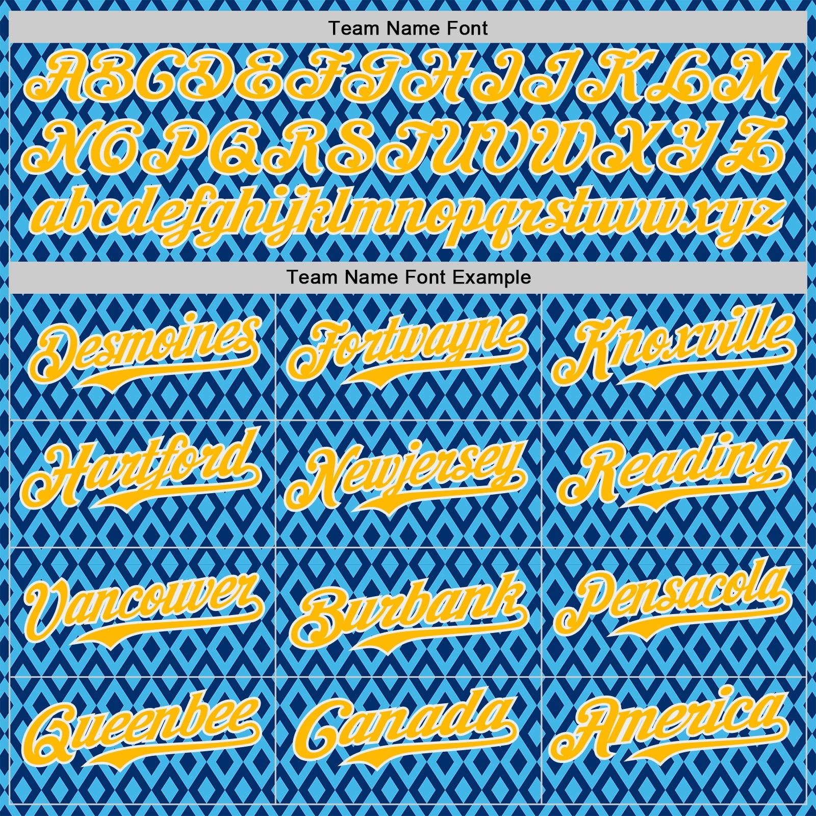 Custom Blue Gold-White Geometric Diamond Grid Rhombus Authentic Baseball Jersey view 4