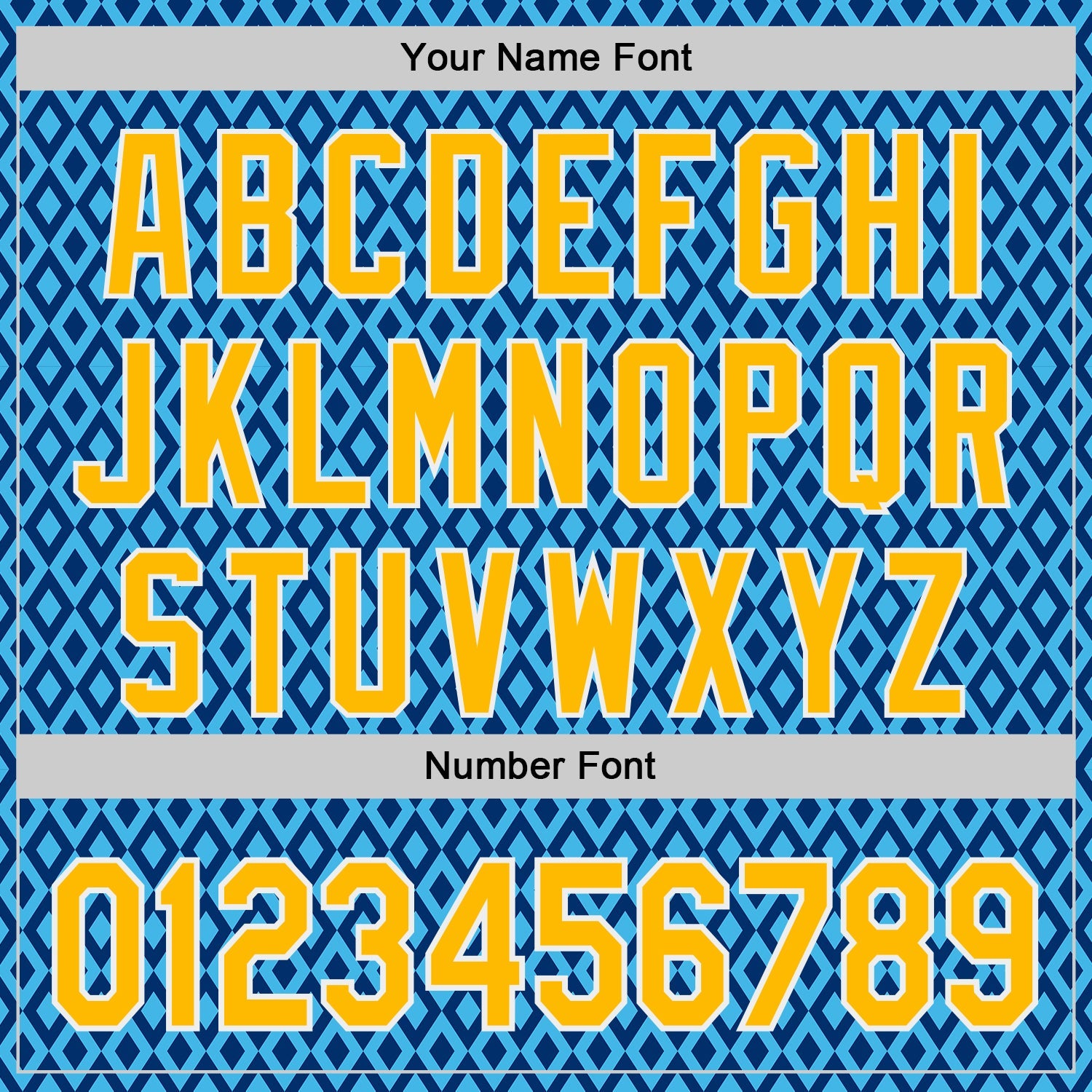 Custom Blue Gold-White Geometric Diamond Grid Rhombus Authentic Baseball Jersey view 5