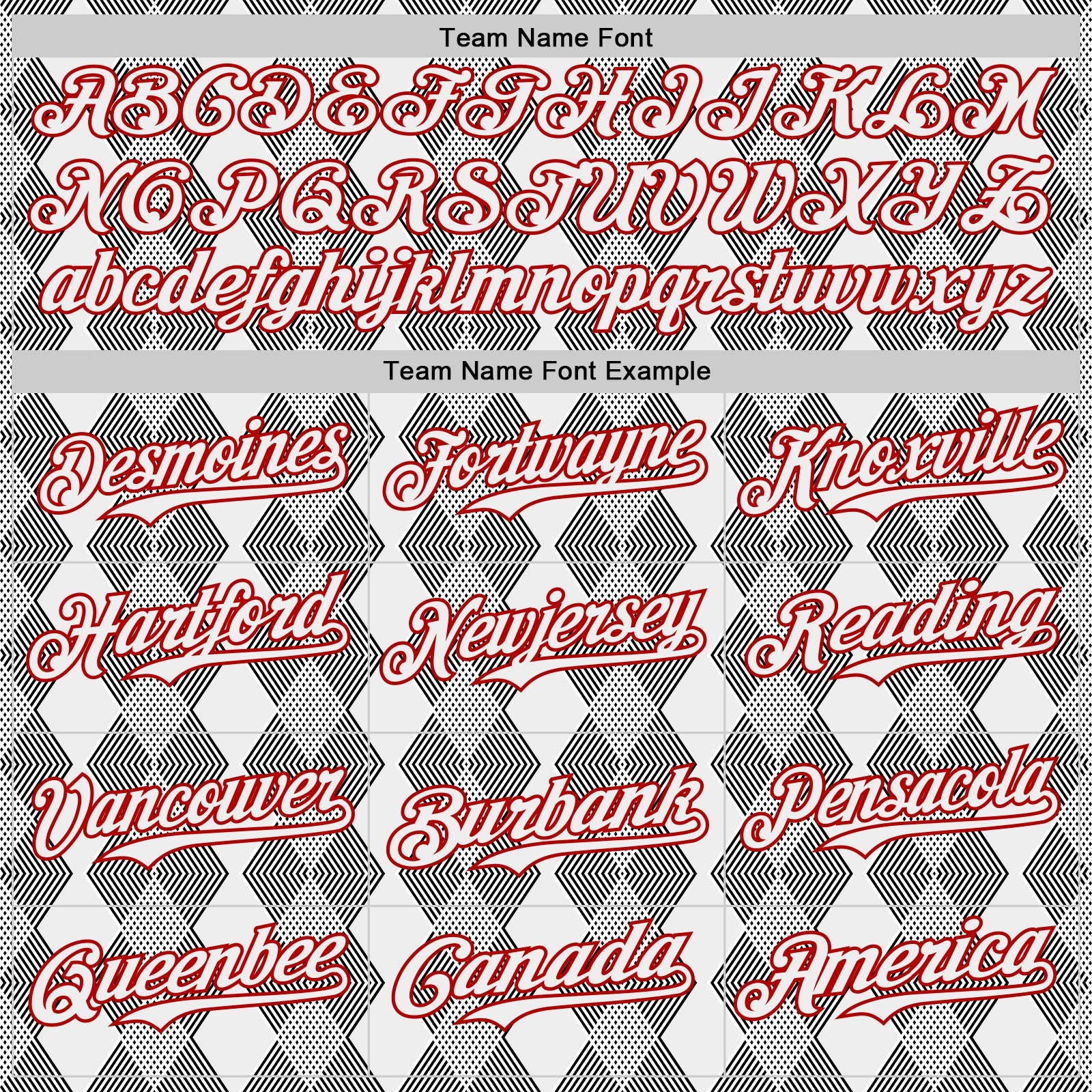 Custom White Black-Red Geometric Diamond Grid Rhombus Authentic Baseball Jersey view 4