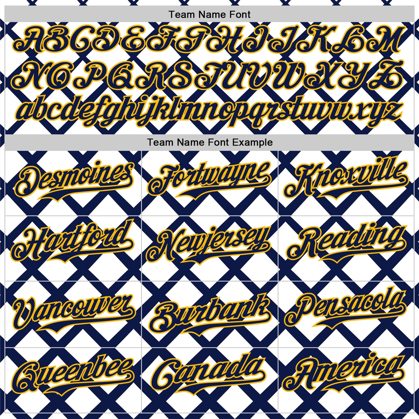 Custom White Navy-Gold Geometric Diamond Grid Rhombus Authentic Baseball Jersey view 4
