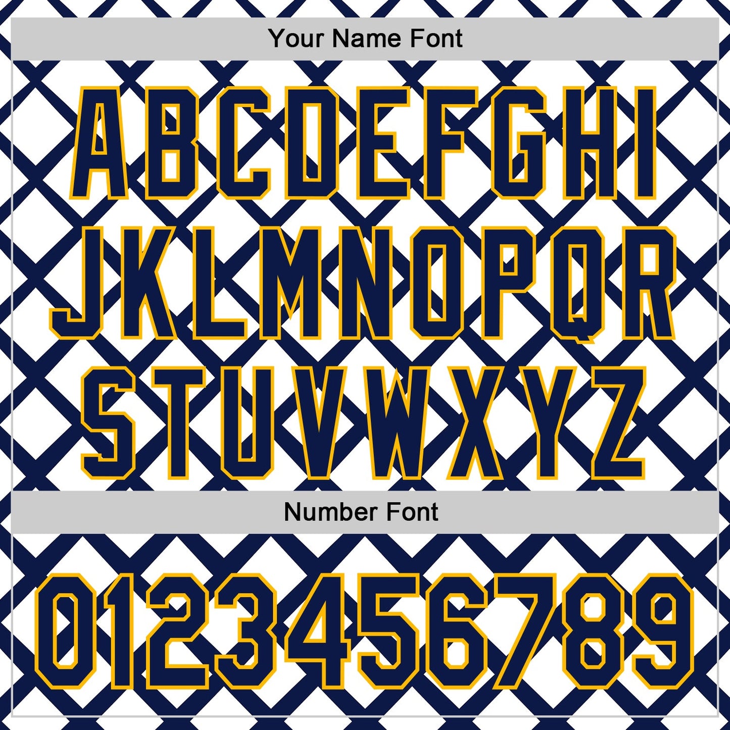 Custom White Navy-Gold Geometric Diamond Grid Rhombus Authentic Baseball Jersey view 5
