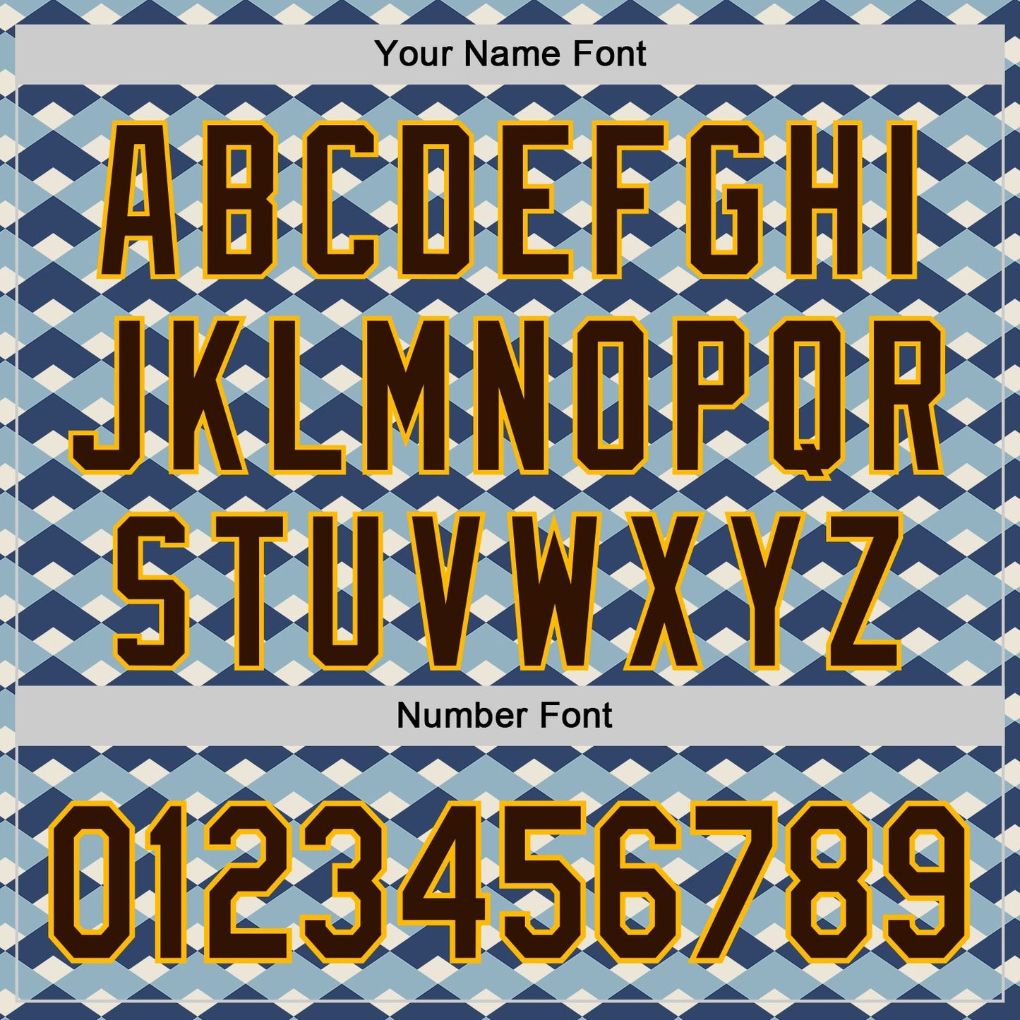 Custom White Brown Blue-Gold Geometric Diamond Grid Rhombus Authentic Baseball Jersey view 5