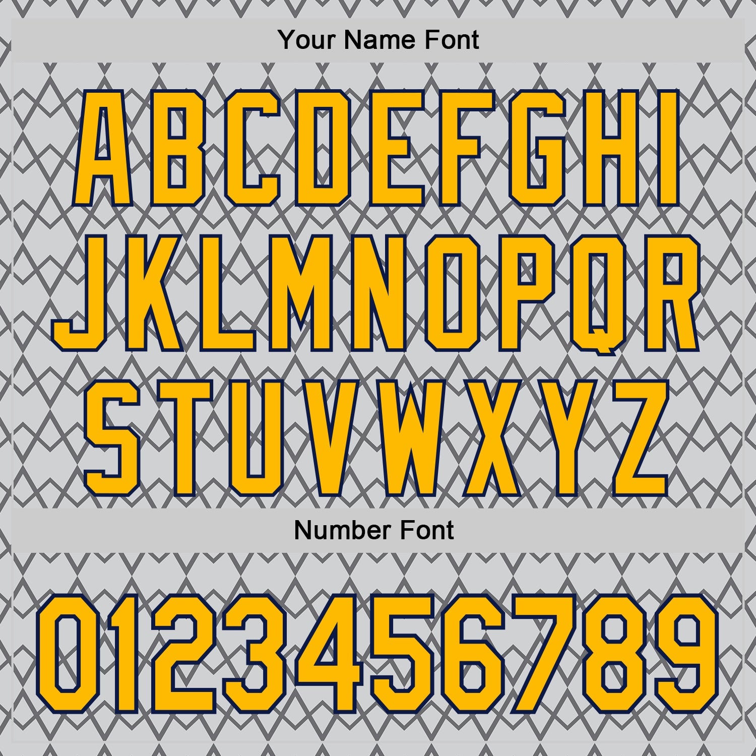 Custom Gray Gold-Navy Geometric Diamond Grid Rhombus Authentic Baseball Jersey view 5
