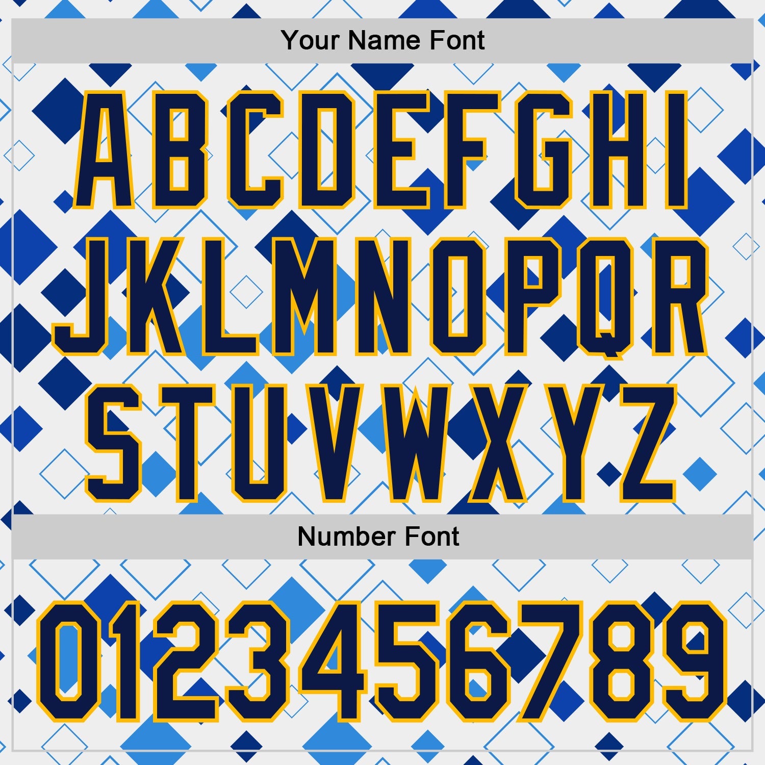 Custom White Navy Blue-Gold Geometric Diamond Grid Rhombus Authentic Baseball Jersey view 5