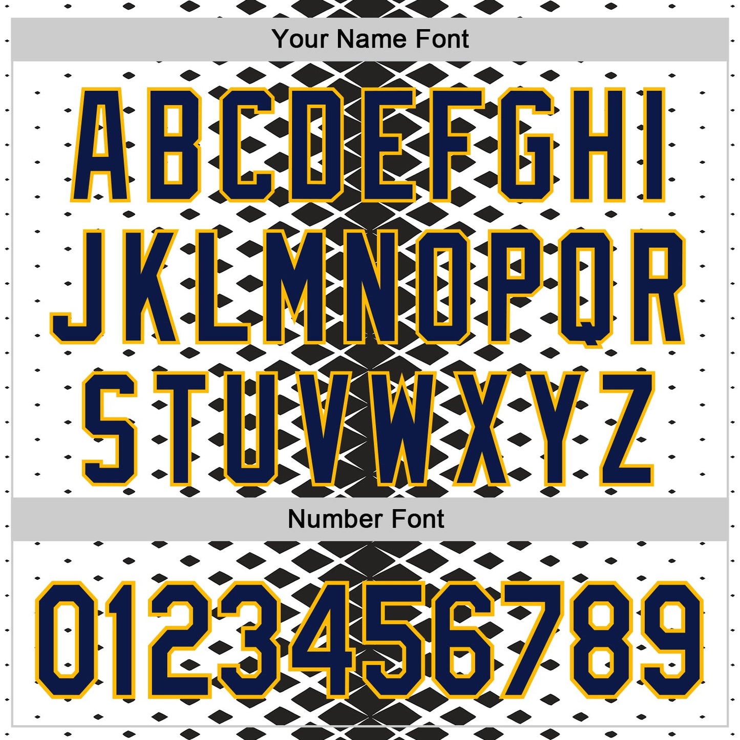 Custom White Navy Black-Gold Geometric Diamond Grid Rhombus Authentic Baseball Jersey view 5