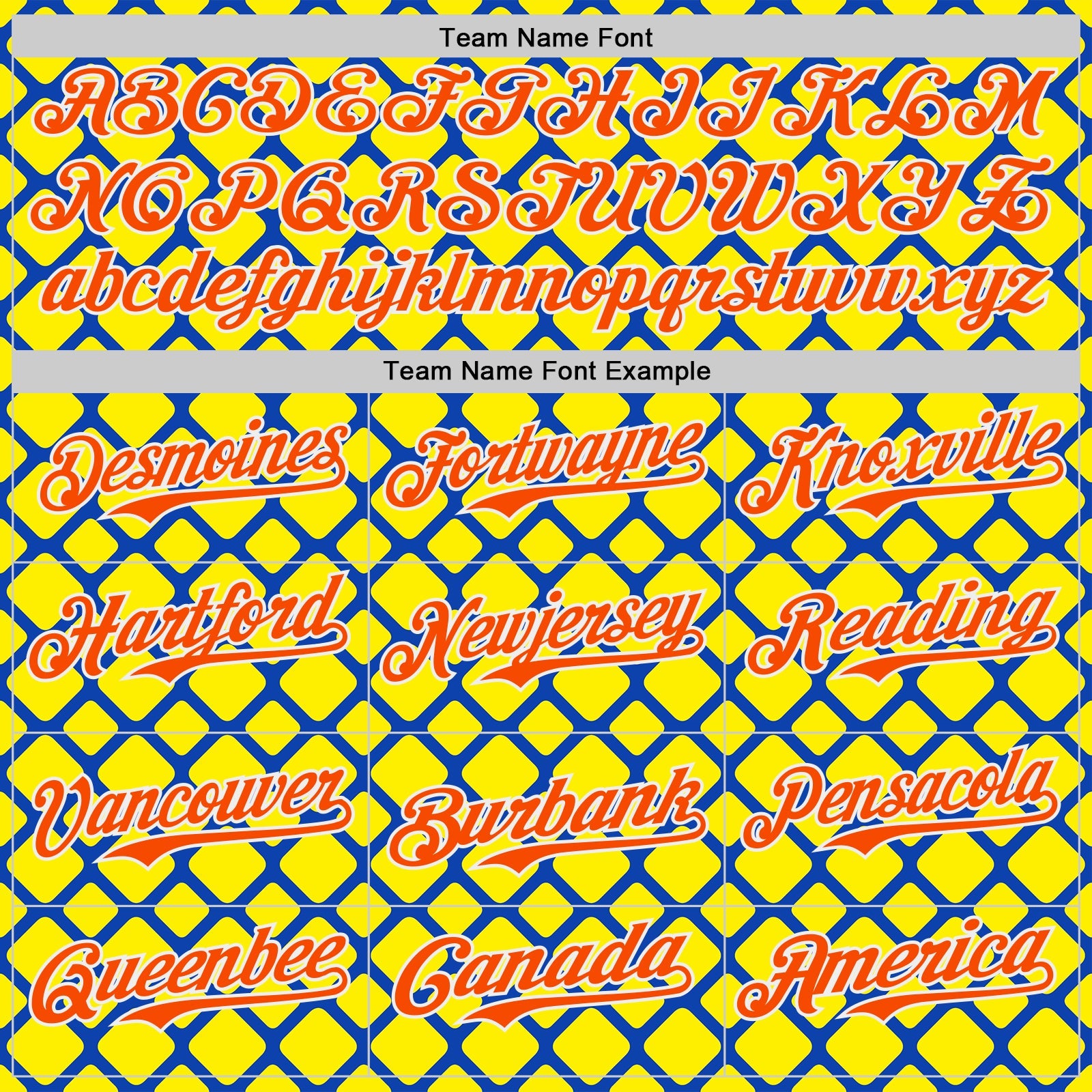 Custom Thunder Blue Orange Light Yellow-White Geometric Diamond Grid Rhombus Authentic Baseball Jersey view 4