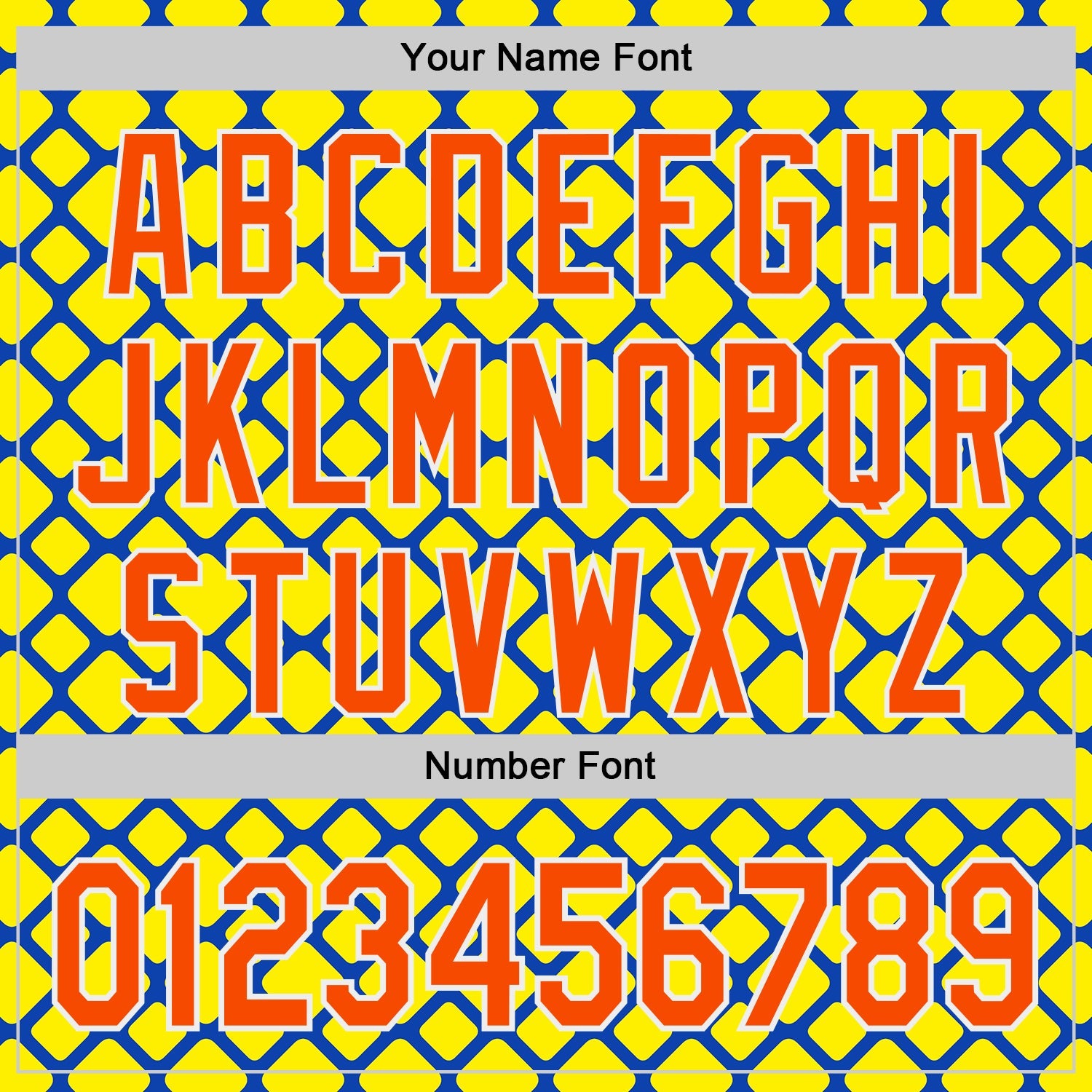 Custom Thunder Blue Orange Light Yellow-White Geometric Diamond Grid Rhombus Authentic Baseball Jersey view 5