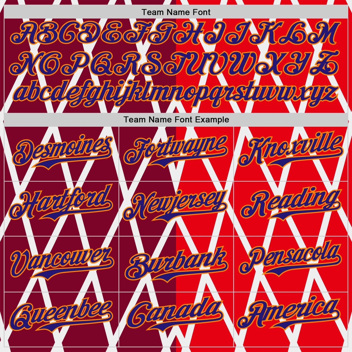 Custom White Dark Purple Red-Bay Orange Geometric Diamond Grid Rhombus Authentic Baseball Jersey view 4