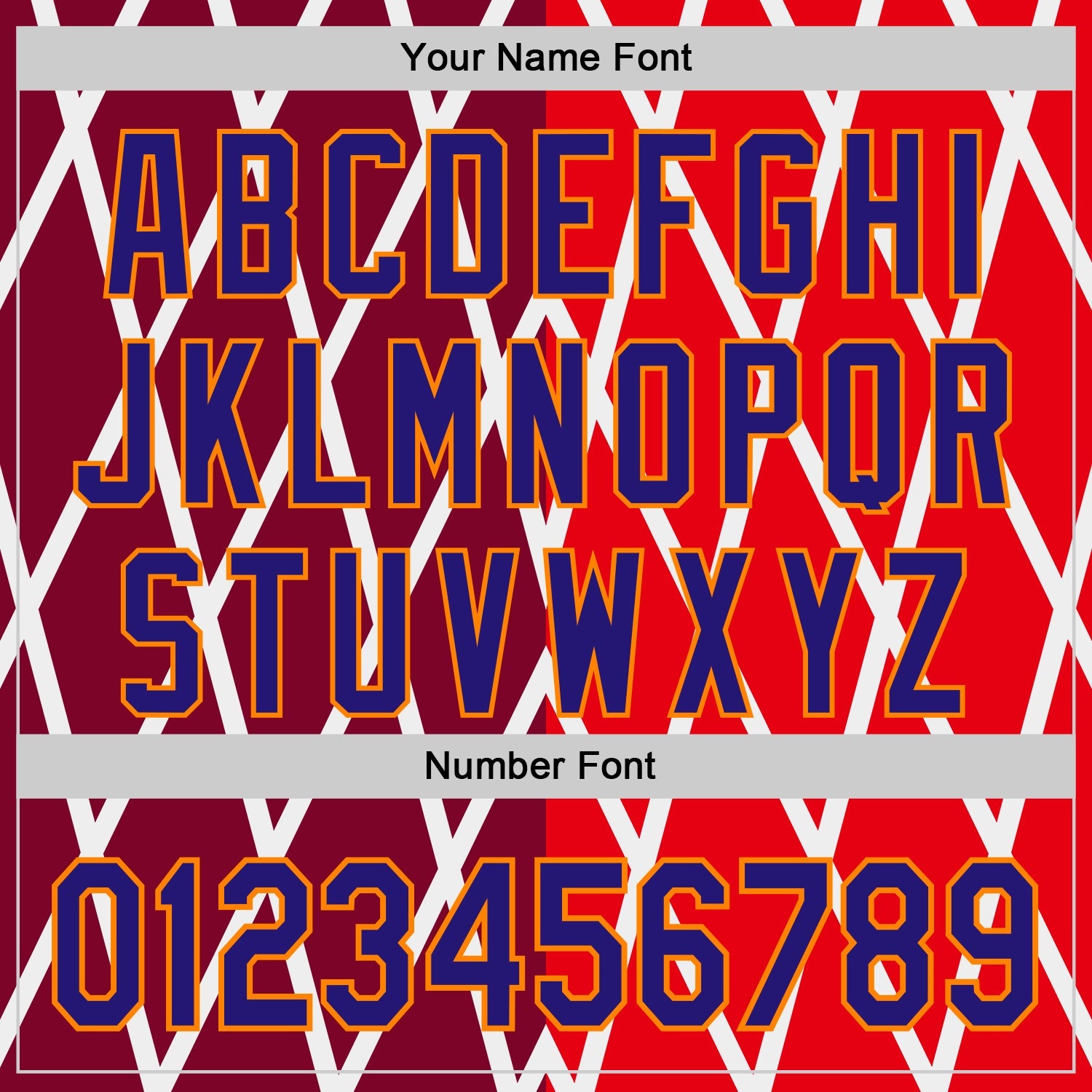 Custom White Dark Purple Red-Bay Orange Geometric Diamond Grid Rhombus Authentic Baseball Jersey view 5
