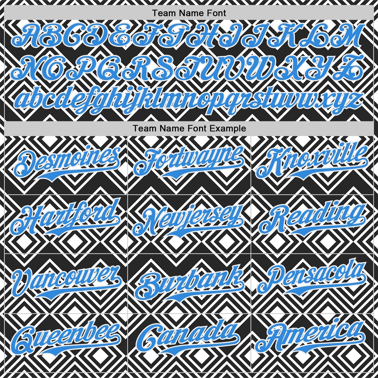 Custom Black Electric Blue-White Geometric Diamond Grid Rhombus Authentic Baseball Jersey view 4