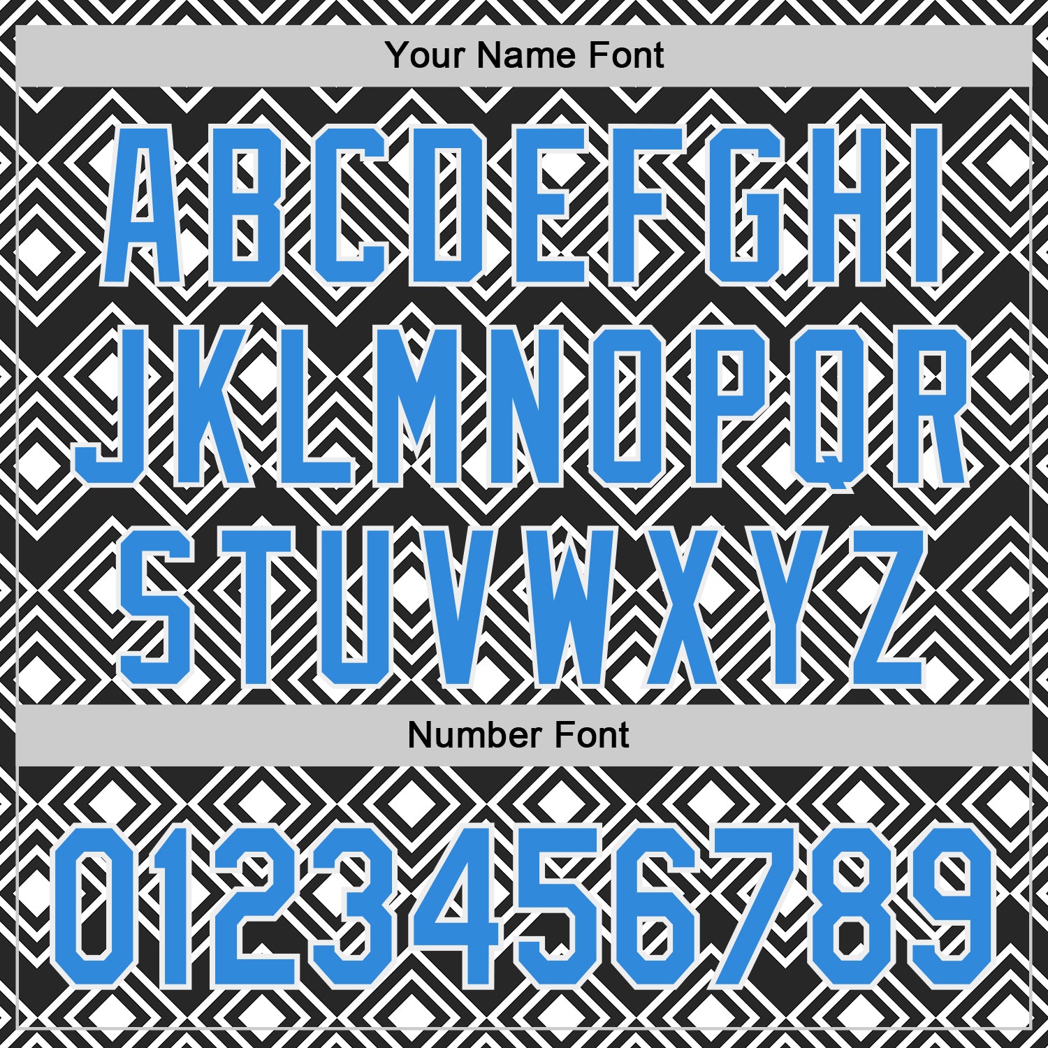 Custom Black Electric Blue-White Geometric Diamond Grid Rhombus Authentic Baseball Jersey view 5