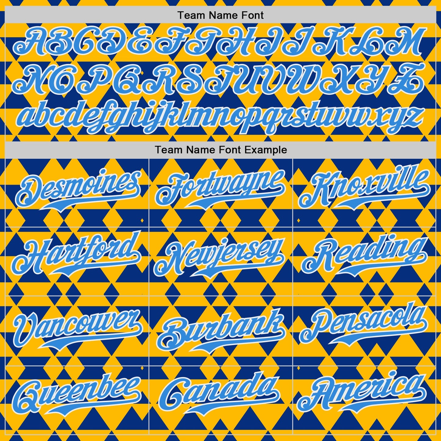 Custom Gold Electric Blue Royal-White Geometric Diamond Grid Rhombus Authentic Baseball Jersey view 4