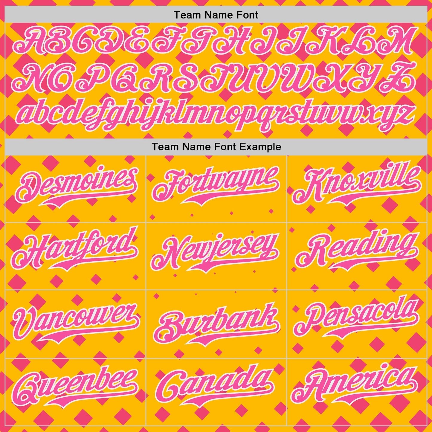 Custom Gold Pink-White Geometric Diamond Grid Rhombus Authentic Baseball Jersey view 4