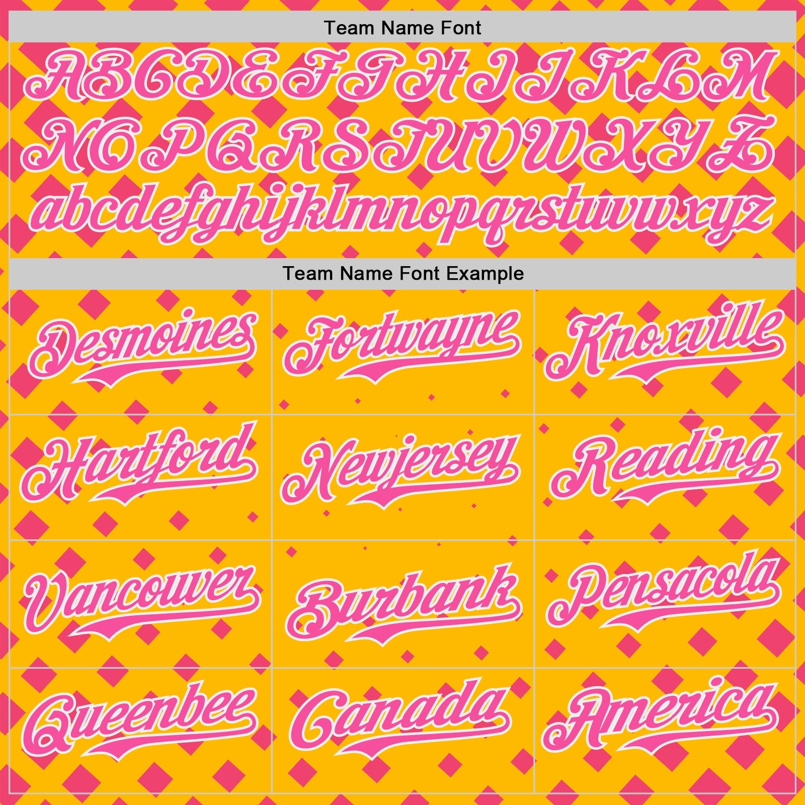 Custom Gold Pink-White Geometric Diamond Grid Rhombus Authentic Baseball Jersey view 4