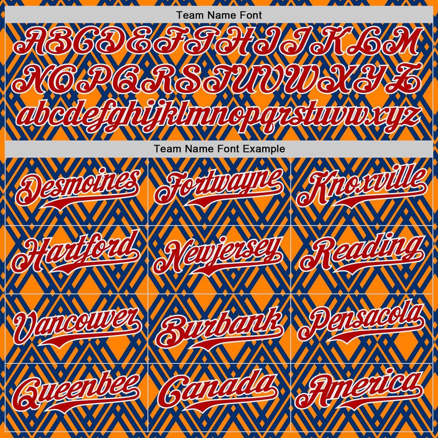 Custom Orange Red Blue-White Geometric Diamond Grid Rhombus Authentic Baseball Jersey view 4