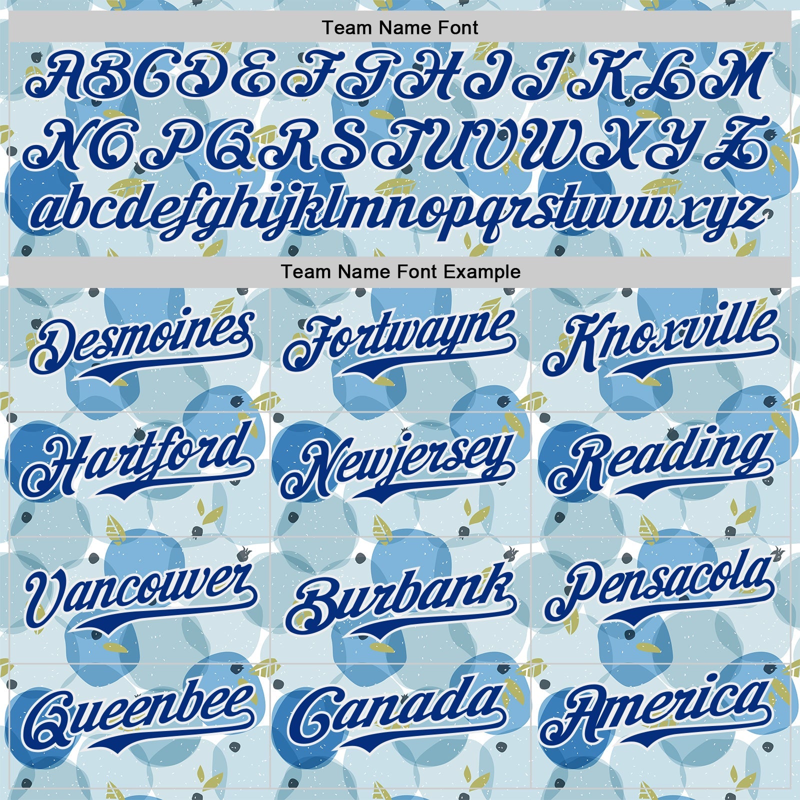 Custom Blue Royal-White Foodie Blueberry Authentic Baseball Jersey view 4