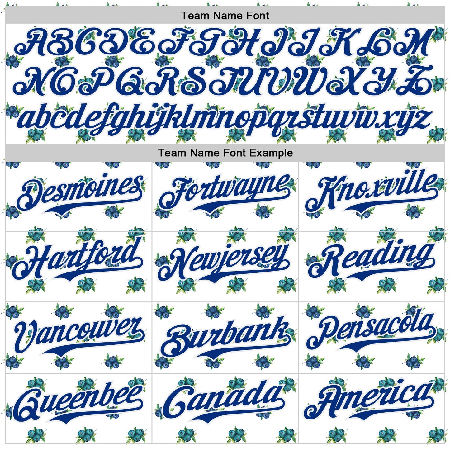 Custom White-Royal Foodie Blueberry Authentic Baseball Jersey view 4