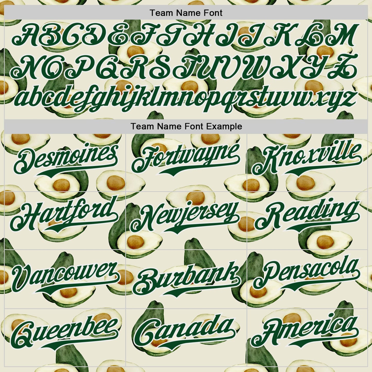 Custom Cream Green-White Foodie Avocado Authentic Baseball Jersey view 4
