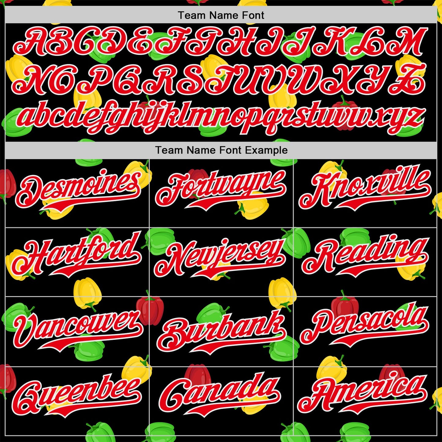 Custom Black Fire Red-White Foodie Bell Pepper Authentic Baseball Jersey view 4