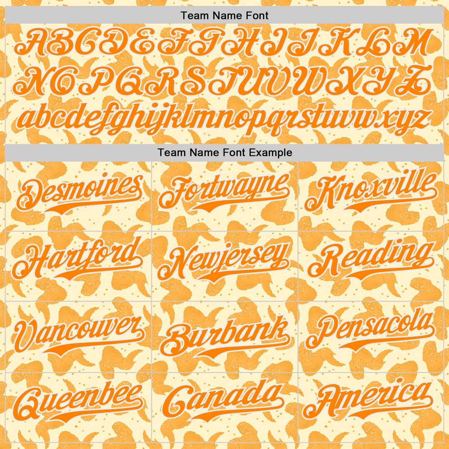Custom Cream Bay Orange-White Foodie Fried Chicken Authentic Baseball Jersey view 4