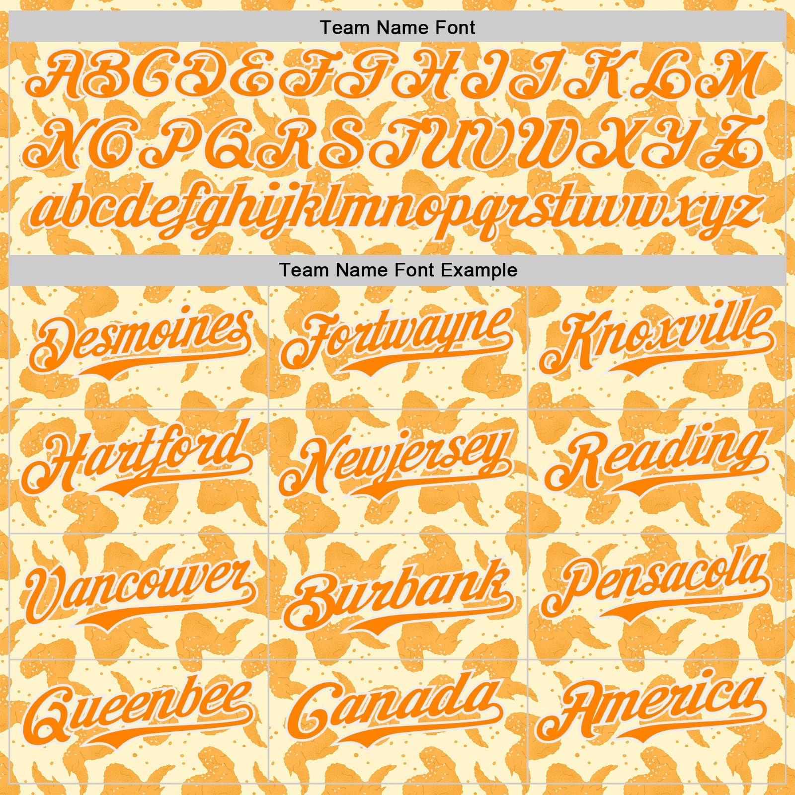 Custom Cream Bay Orange-White Foodie Fried Chicken Authentic Baseball Jersey view 4