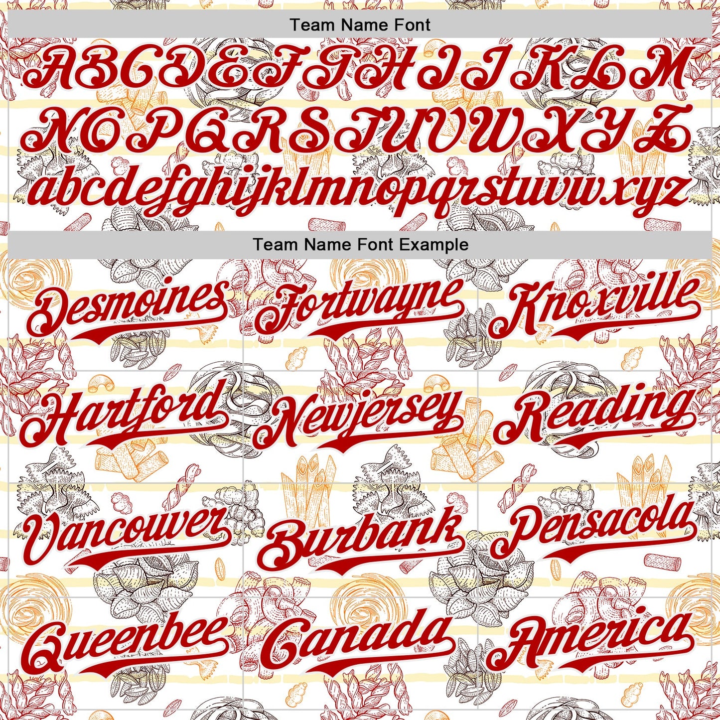 Custom White-Red Foodie Pasta Spaghetti & Macaroni Authentic Baseball Jersey view 4