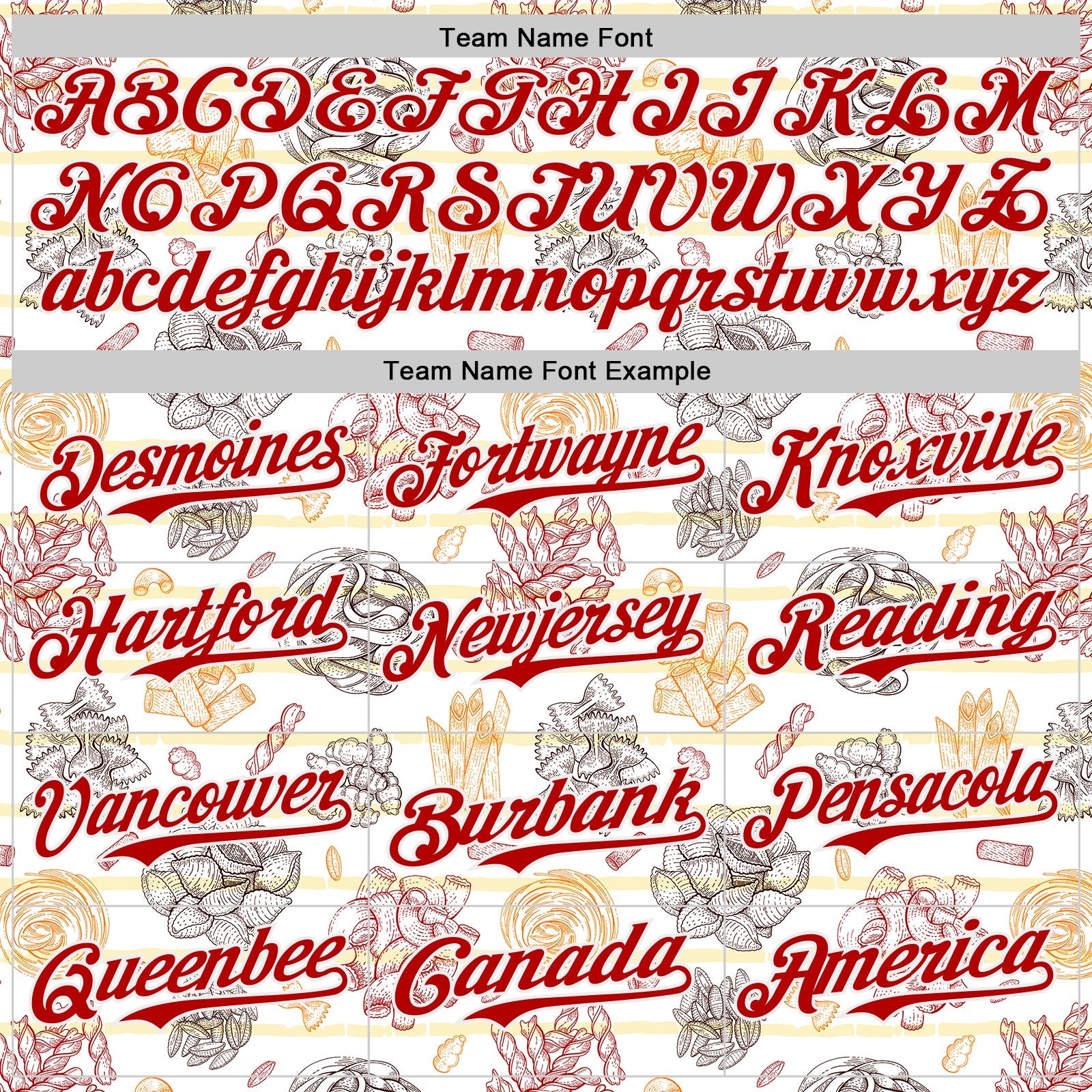 Custom White-Red Foodie Pasta Spaghetti & Macaroni Authentic Baseball Jersey view 4