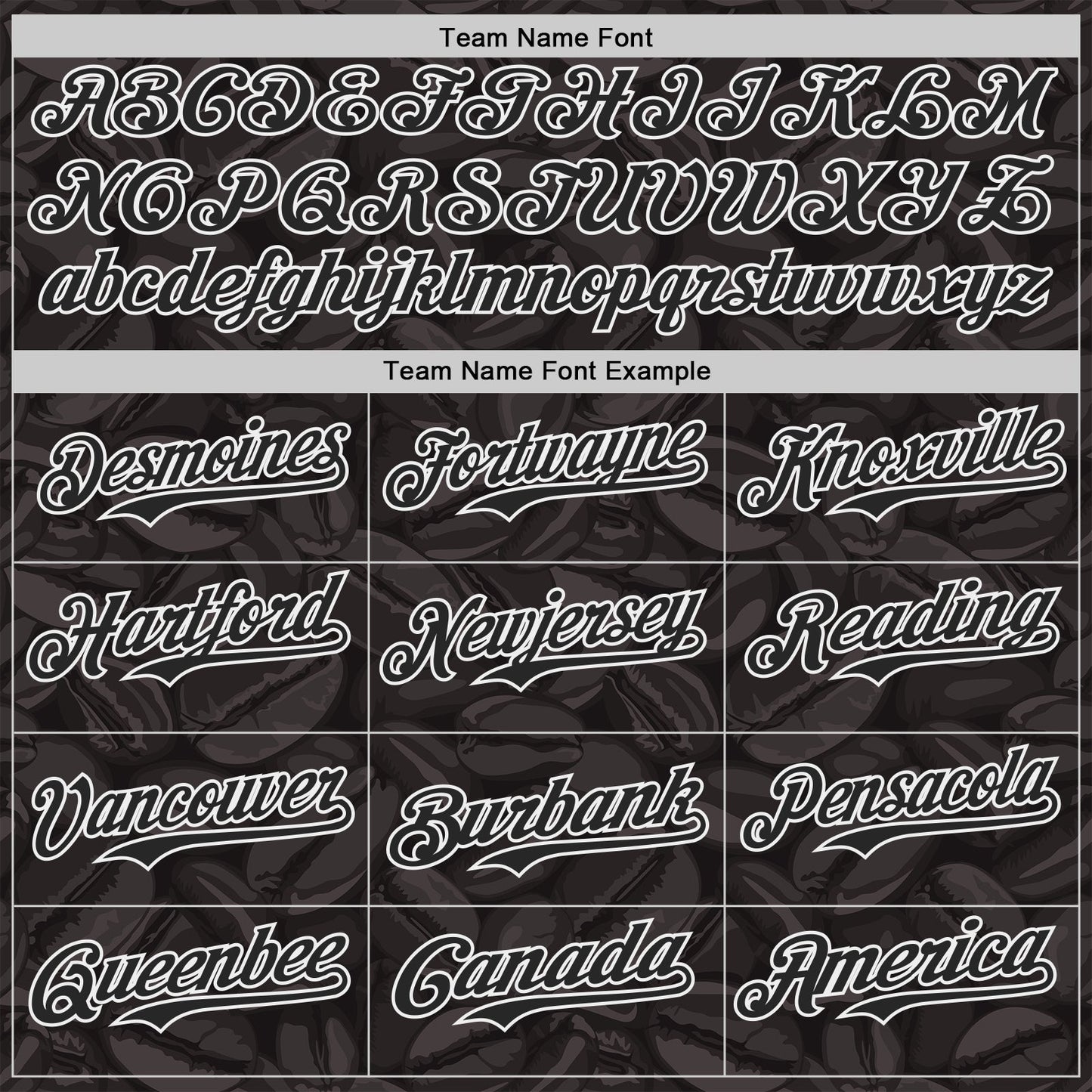 Custom Black-White Foodie Coffee Beans Authentic Baseball Jersey view 4