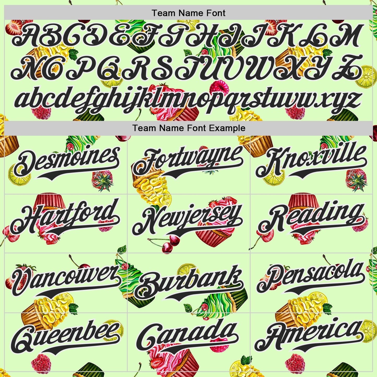 Custom Green Black-White Foodie Cake Ice Cream Authentic Baseball Jersey view 4