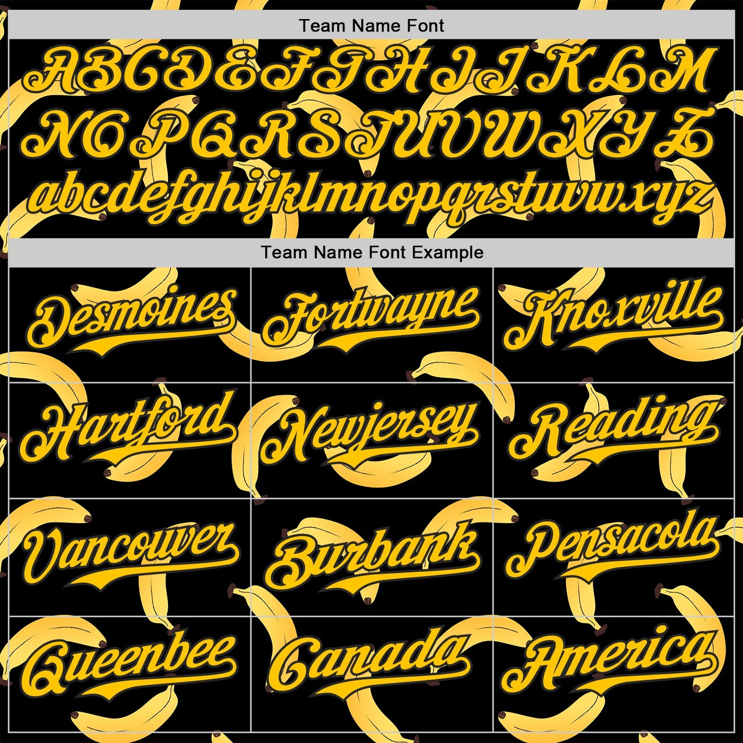 Custom Black-Yellow Foodie Banana Authentic Baseball Jersey view 4