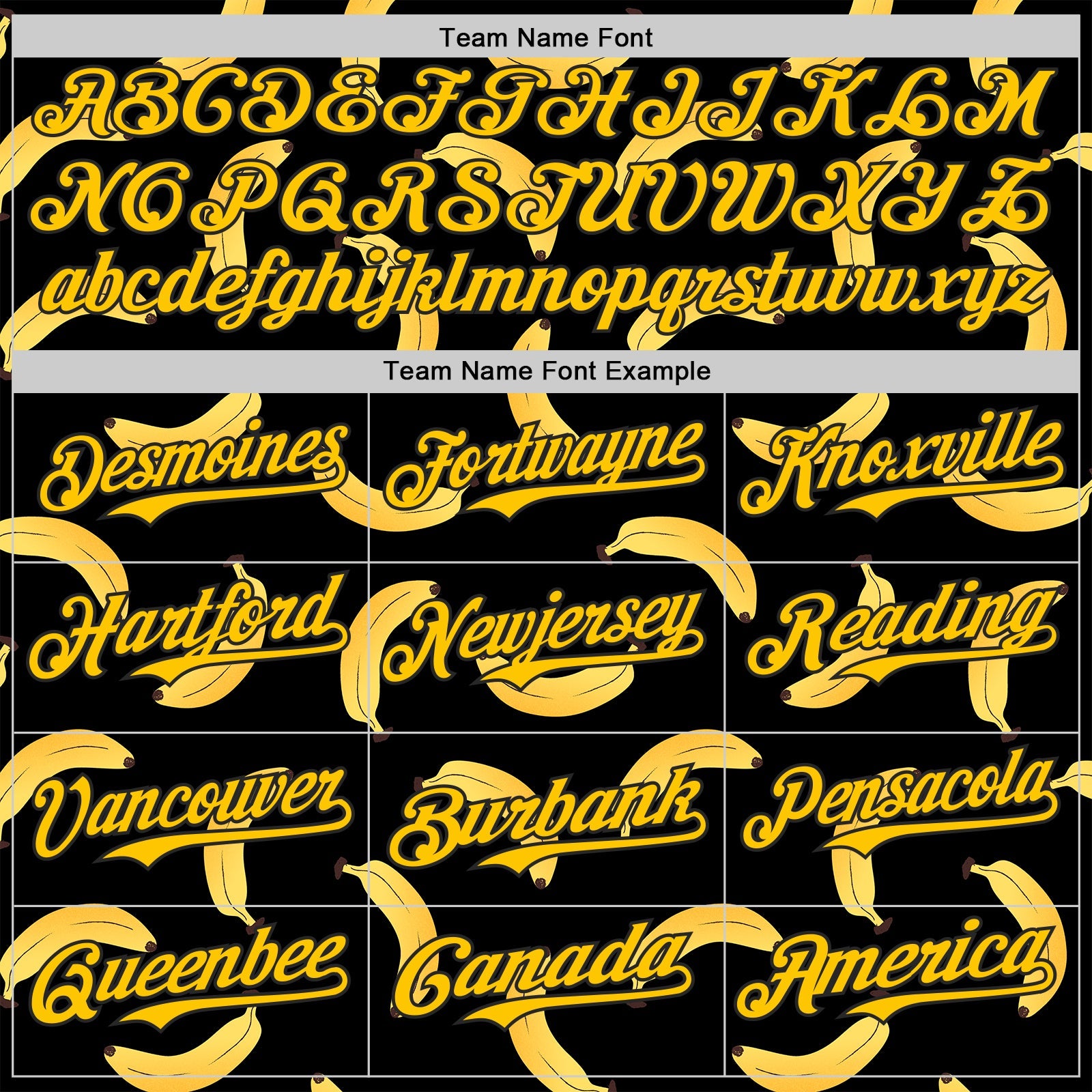 Custom Black-Yellow Foodie Banana Authentic Baseball Jersey view 4