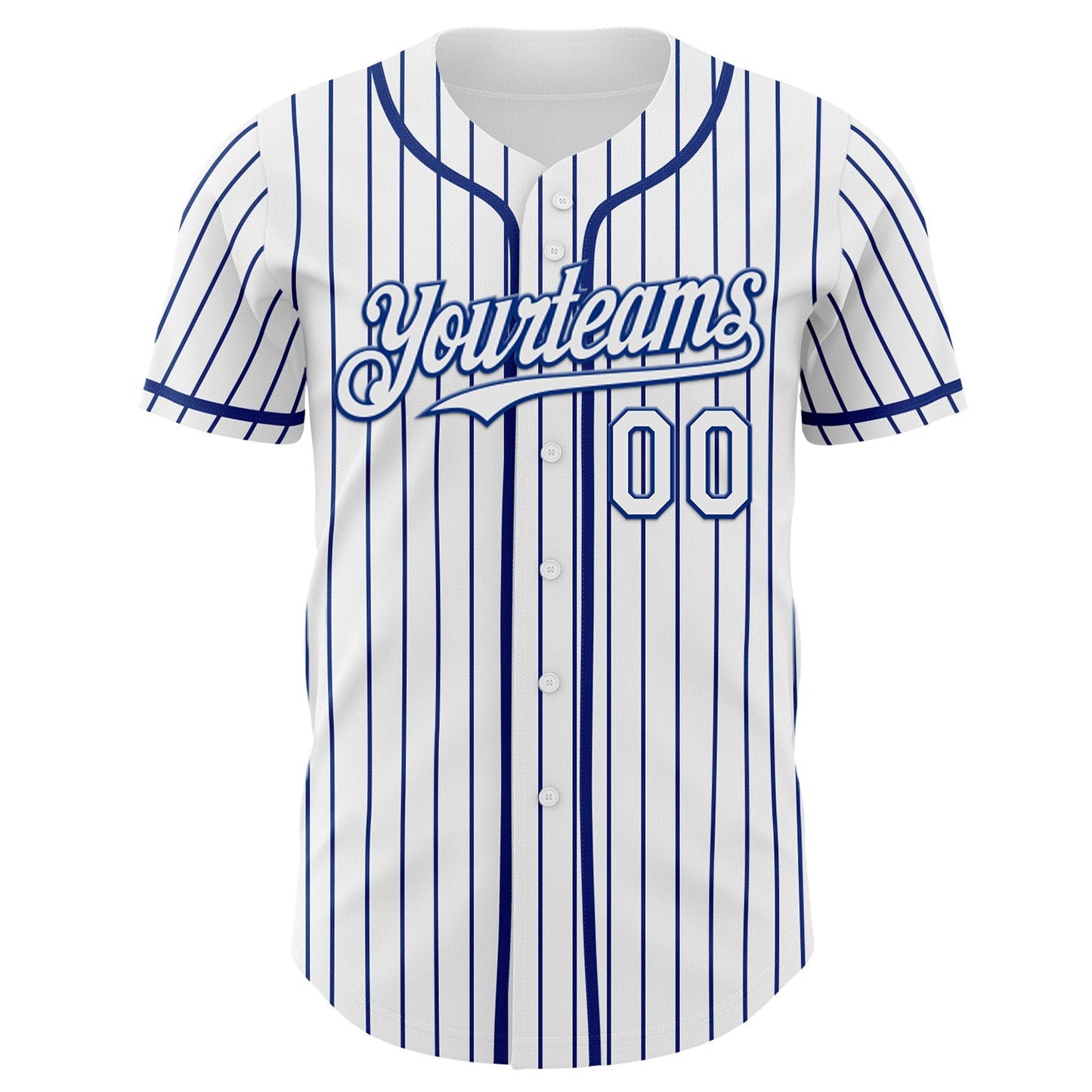 Custom White-Royal Autism Awareness Support Puzzle Infinity Heart Authentic Baseball Jersey view 2