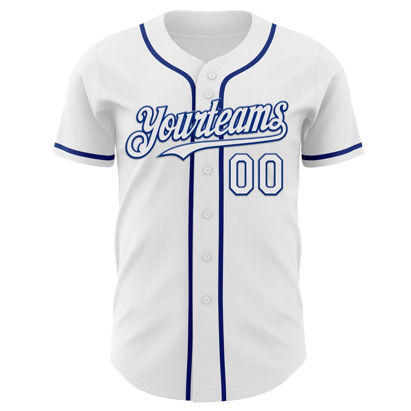 Custom White-Royal Autism Acceptance Puzzle Infinity Heart & Rainbow Authentic Baseball Jersey view 2