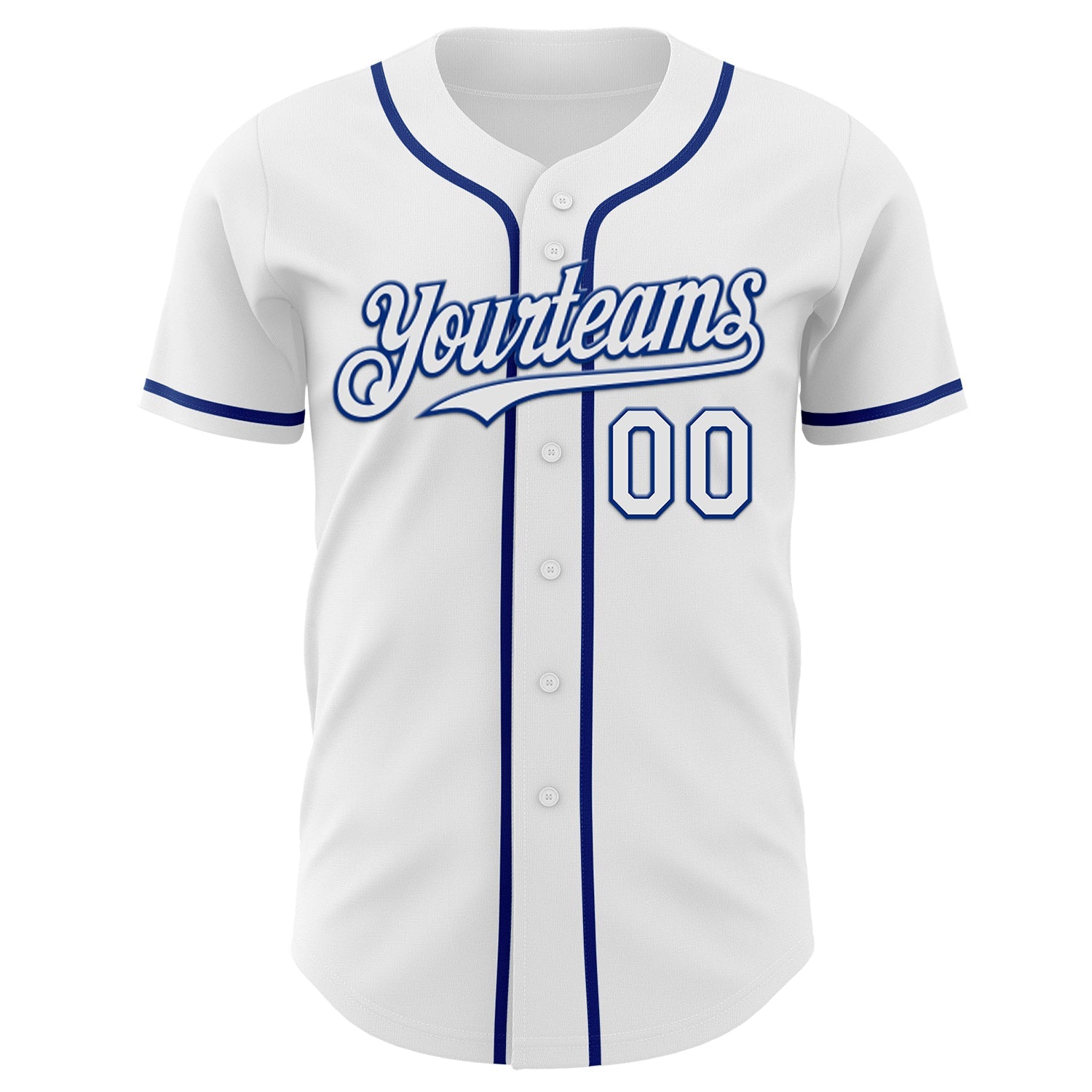 Custom White-Royal Autism Acceptance Puzzle Infinity Heart & Rainbow Authentic Baseball Jersey view 2
