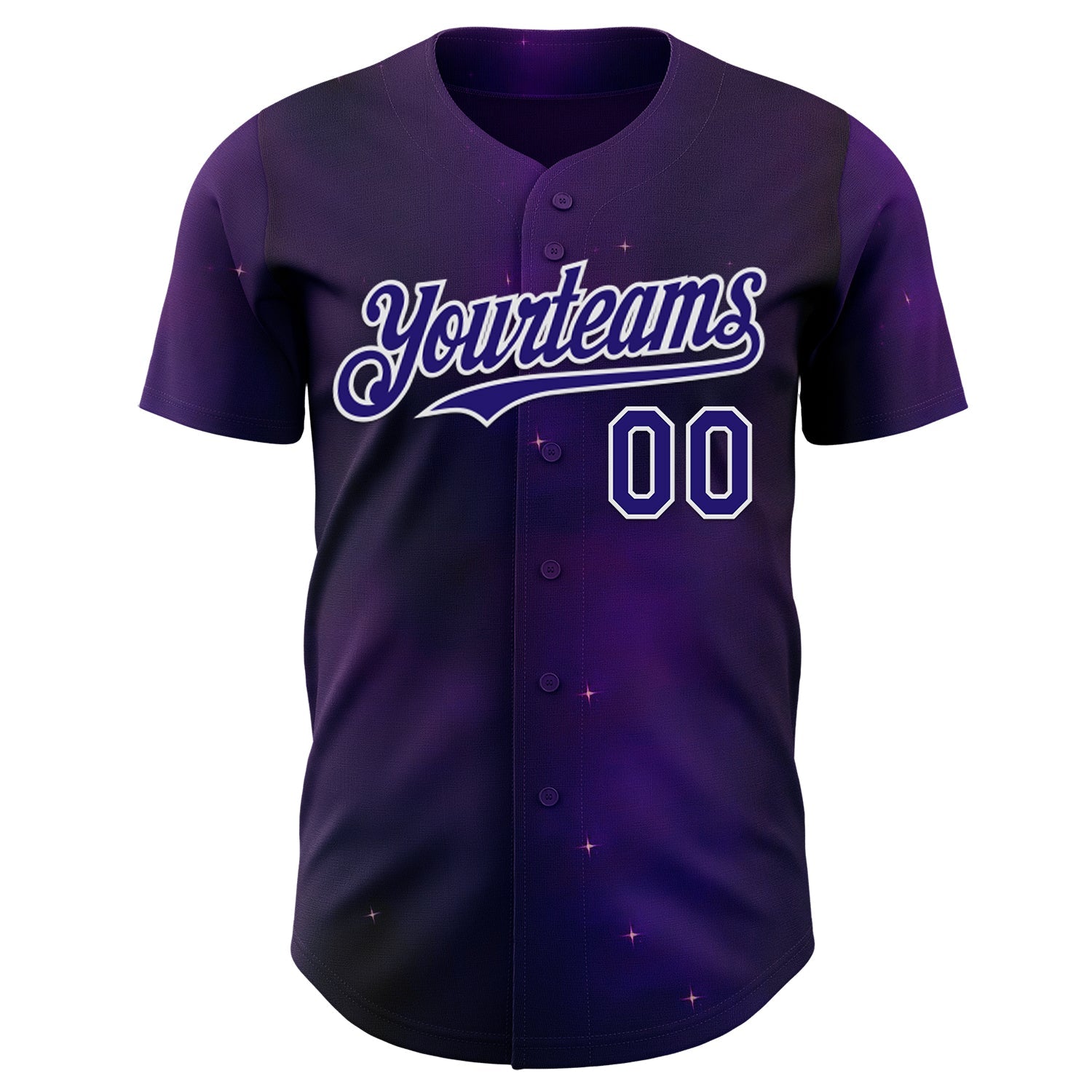 Custom Purple Dark Purple-White Autism Acceptance Rainbow Infinity Authentic Baseball Jersey view 2