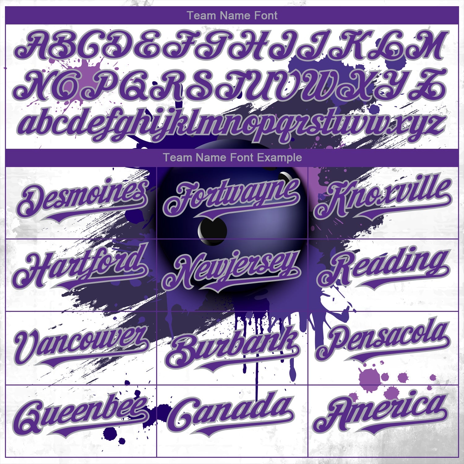 Custom White Purple-Gray 3D Pattern Design Bowling Ball Authentic Baseball Jersey view 4