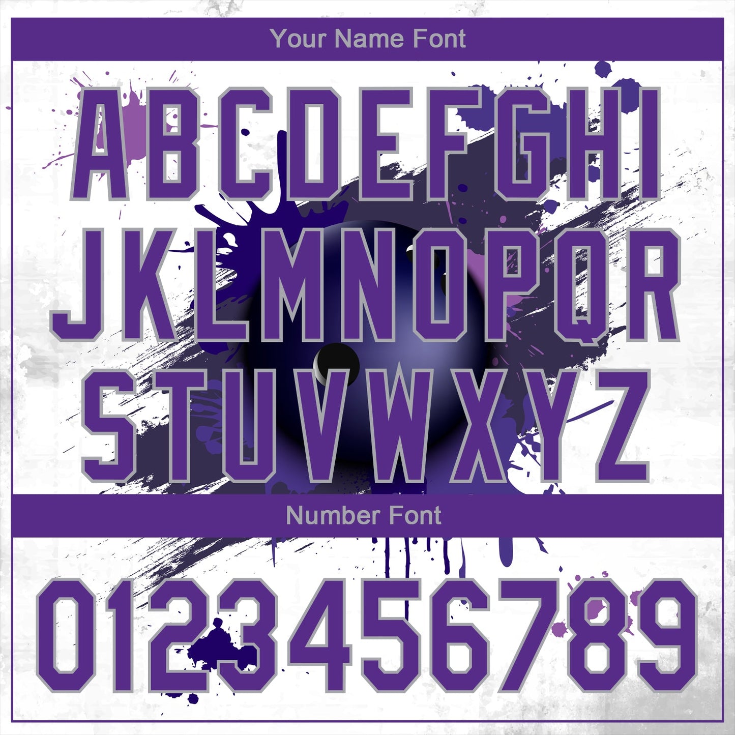 Custom White Purple-Gray 3D Pattern Design Bowling Ball Authentic Baseball Jersey view 5