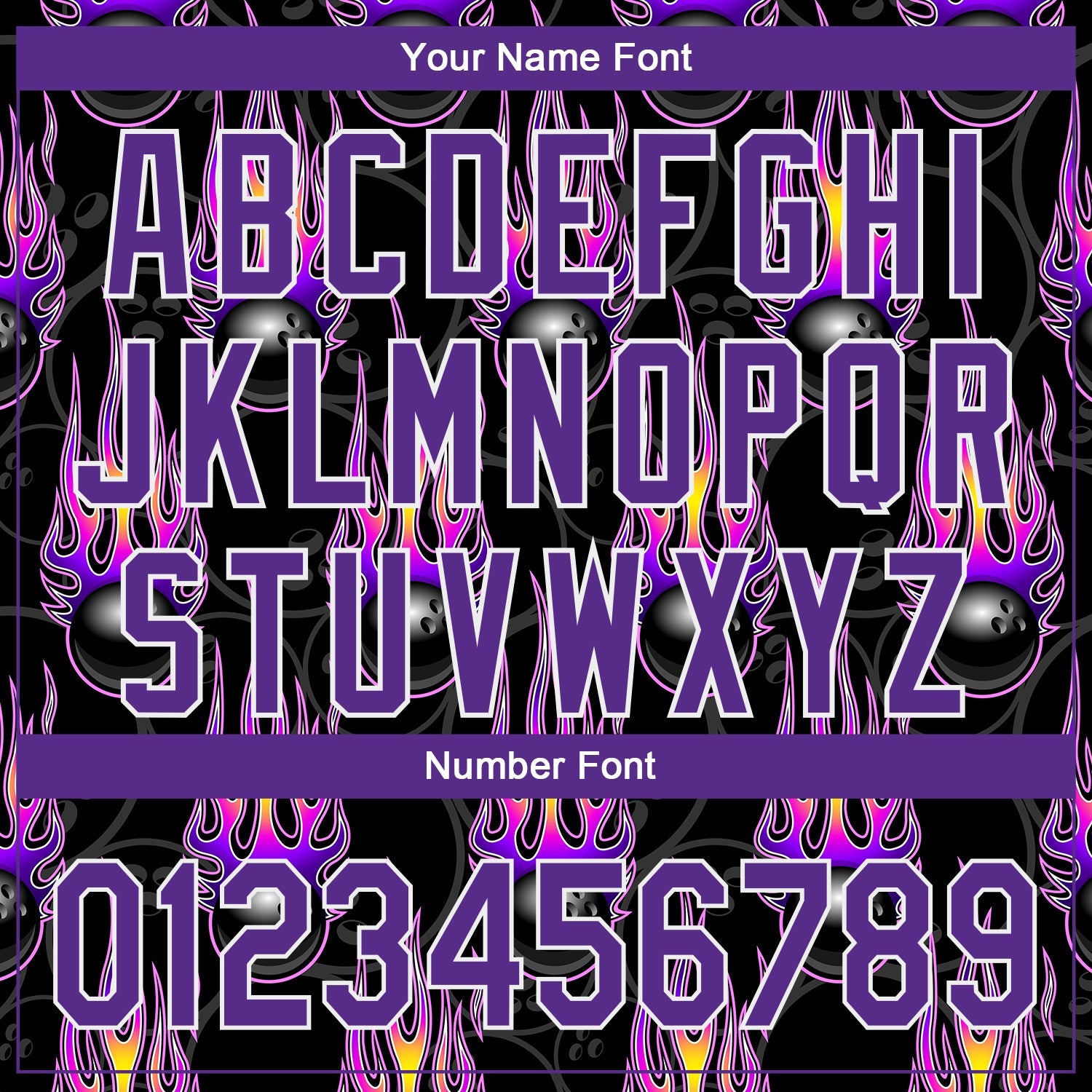 Custom Black Purple-White 3D Pattern Design Bowling Ball With Hotrod Flame Authentic Baseball Jersey view 5