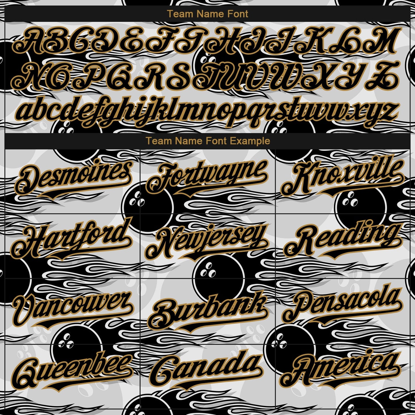 Custom White Black-Old Gold 3D Pattern Design Bowling Ball With Hotrod Flame Authentic Baseball Jersey view 4