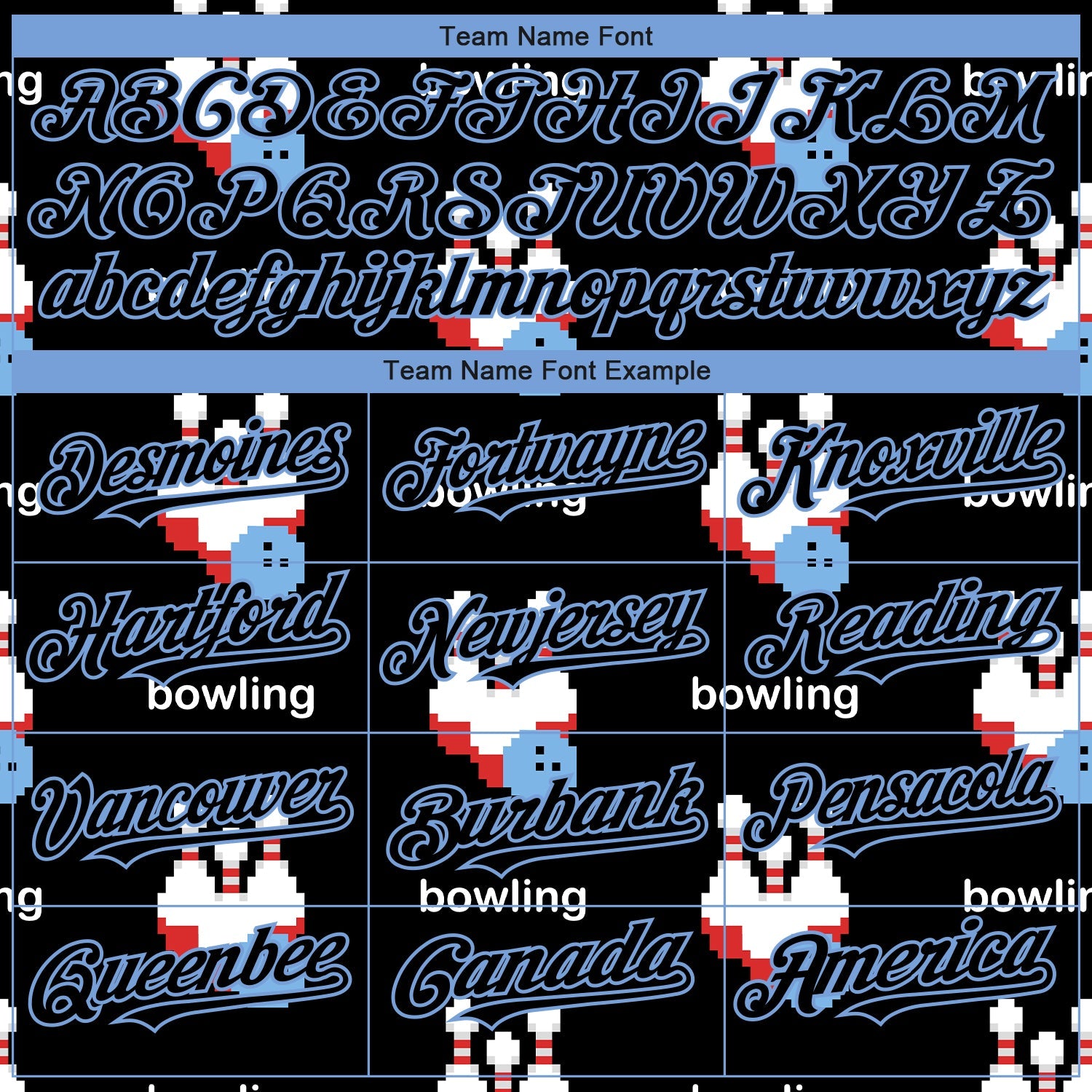 Custom Black Light Blue 3D Pattern Design Bowling Authentic Baseball Jersey view 4