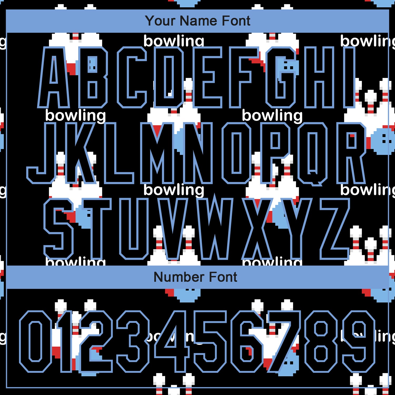 Custom Black Light Blue 3D Pattern Design Bowling Authentic Baseball Jersey view 5