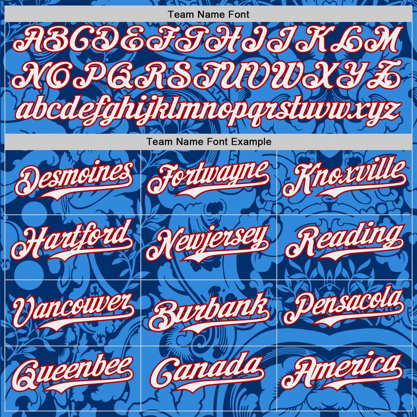 Custom Blue White-Red France Style Authentic Baseball Jersey view 4