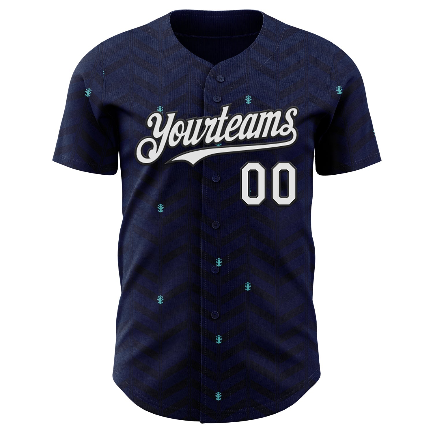Custom Dark Purple White-Black Germany Style Authentic Baseball Jersey view 2