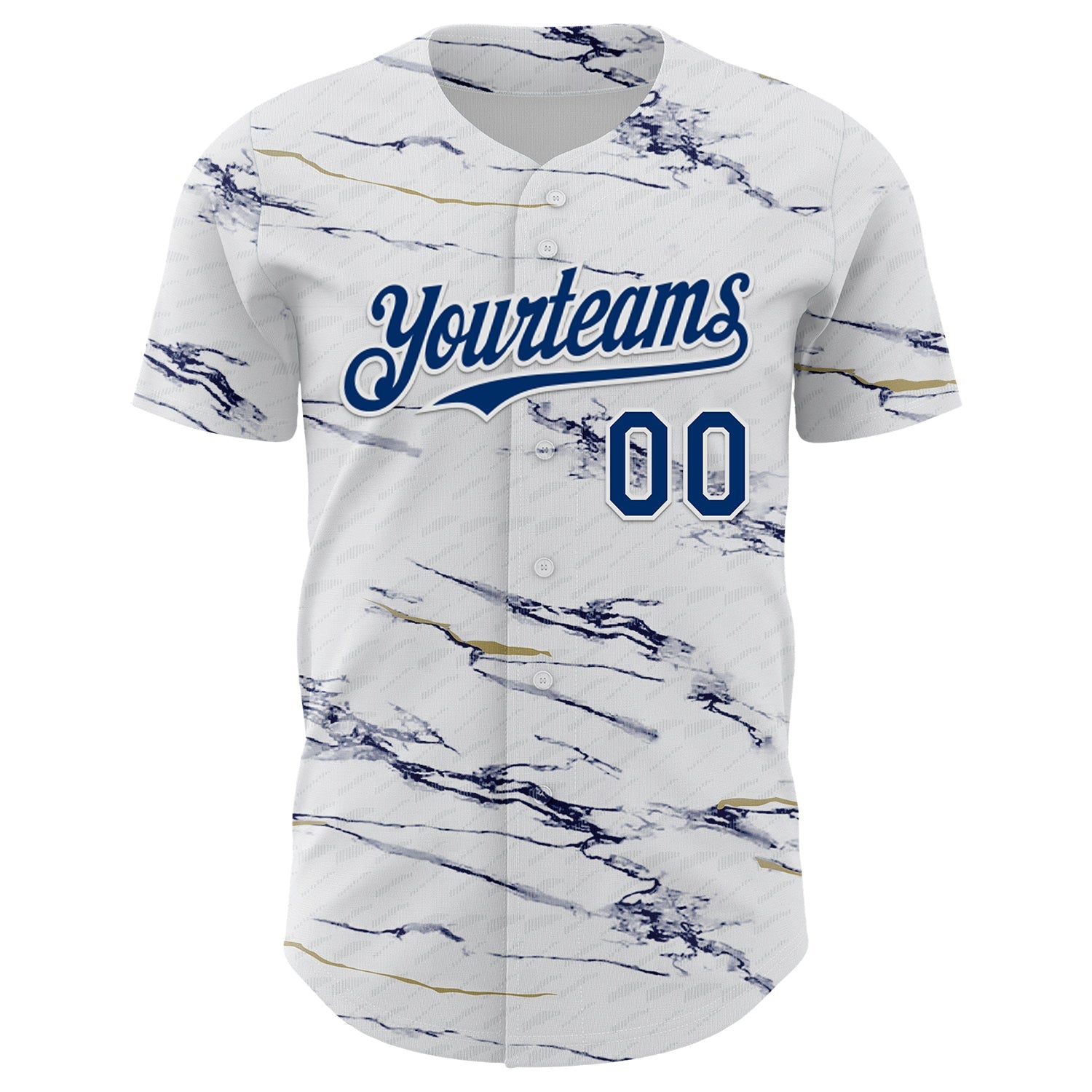 Custom White-US Navy Blue Italy Style Authentic Baseball Jersey view 2