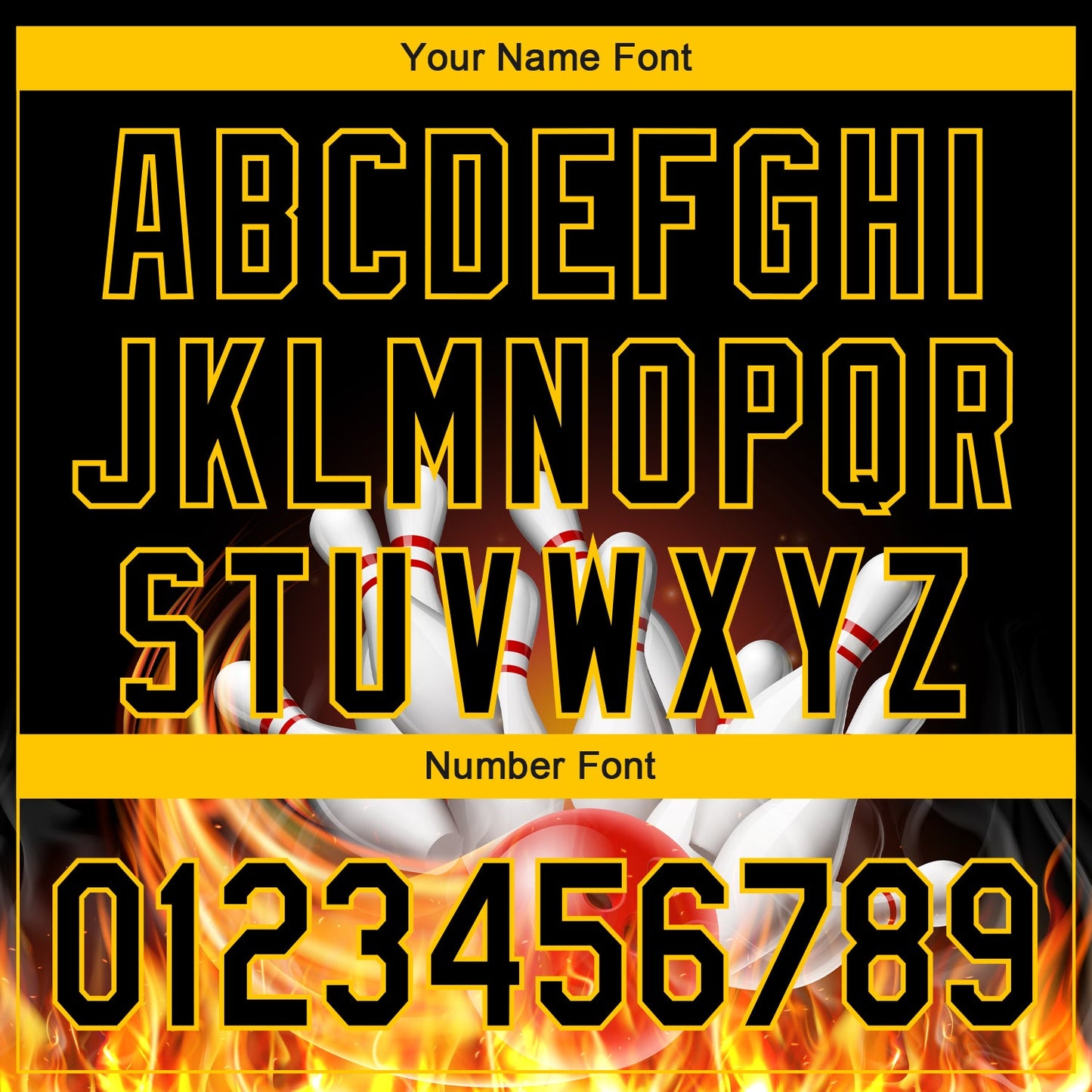 Custom Black Gold 3D Pattern Design Flame Bowling Authentic Baseball Jersey view 6