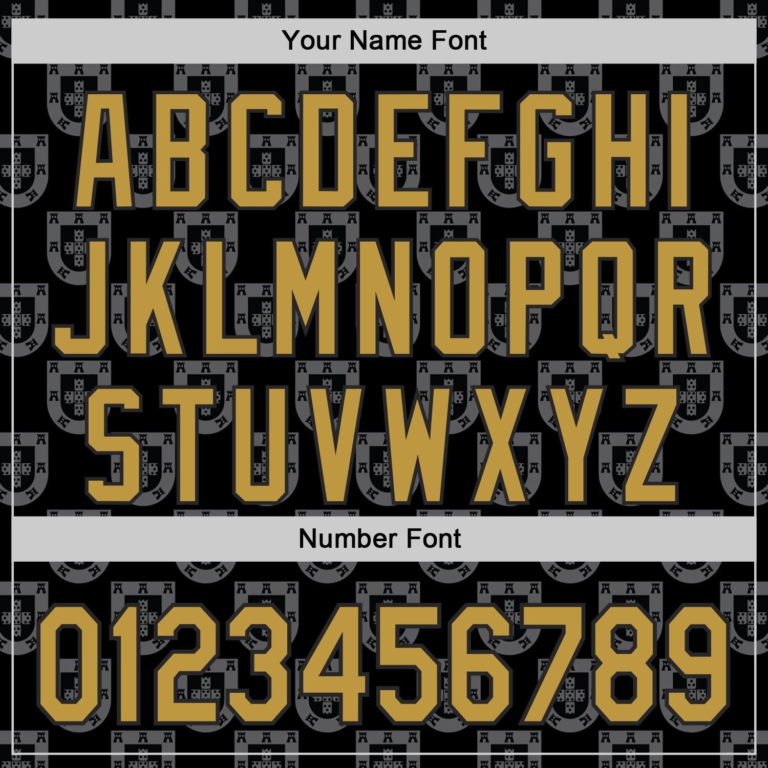 Custom Black-Old Gold Portugal Style Authentic Baseball Jersey view 5