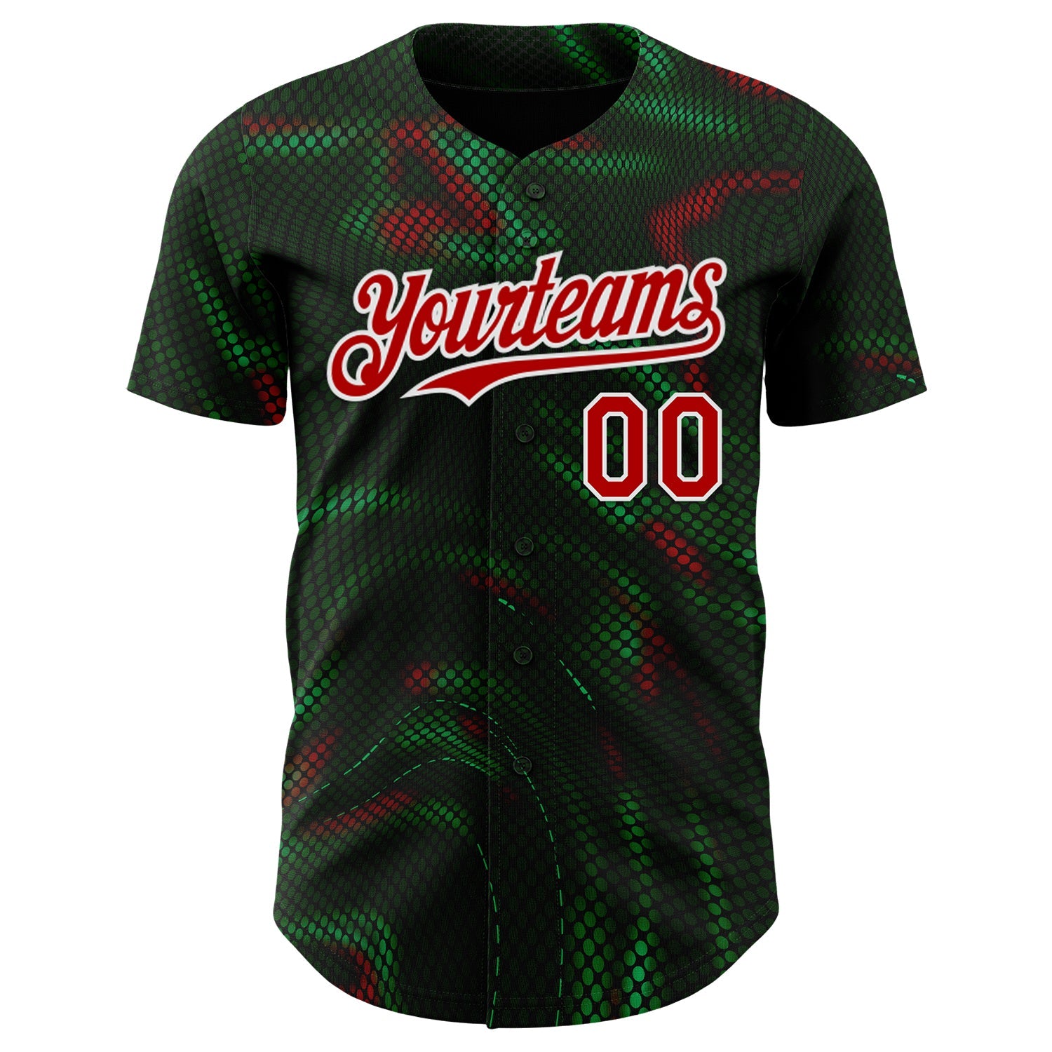 Custom White Red-Green Portugal Style Authentic Baseball Jersey view 2